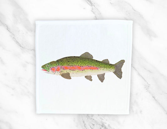 Rainbow Trout Washcloth - MerikaArt