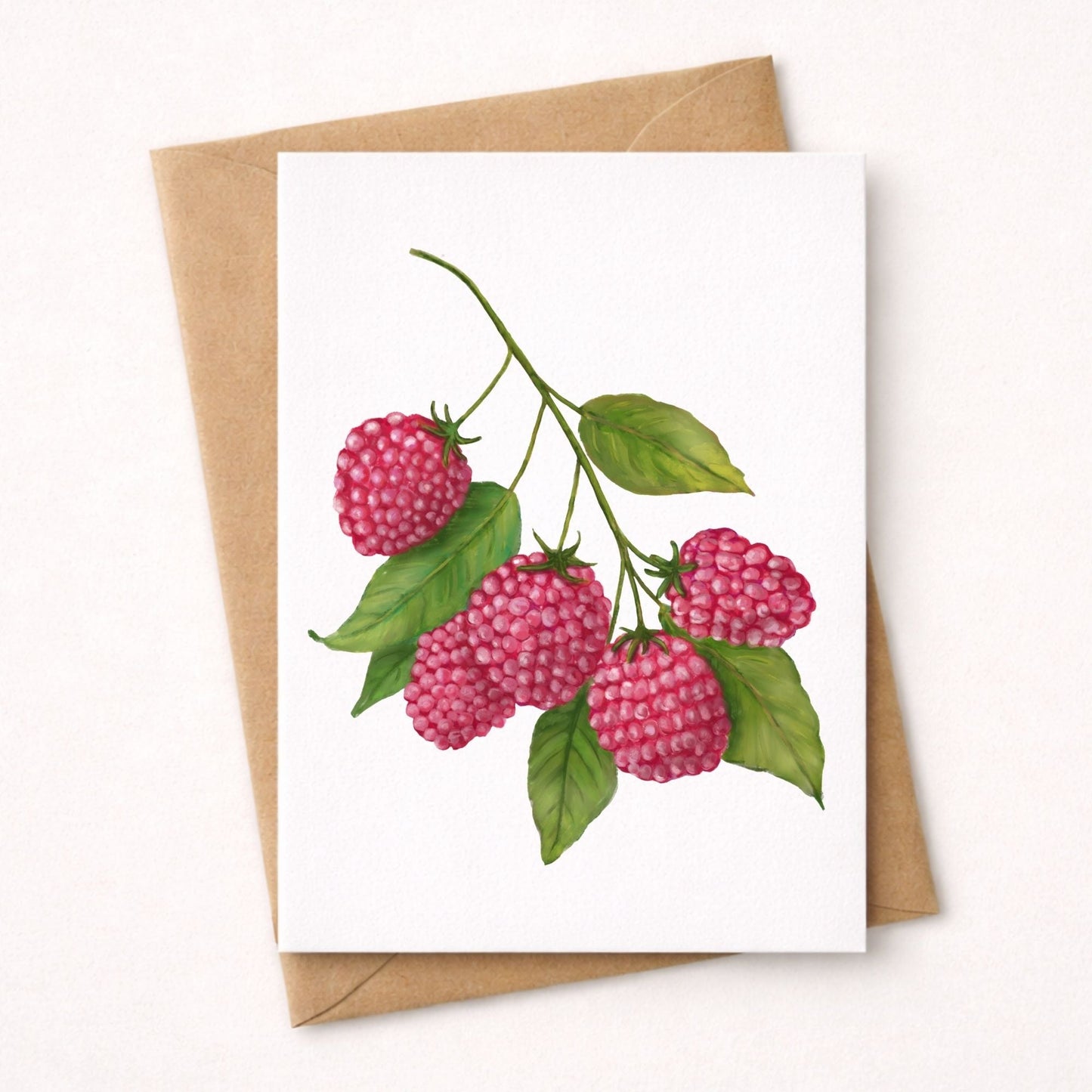 Raspberry Postcard - MerikaArt