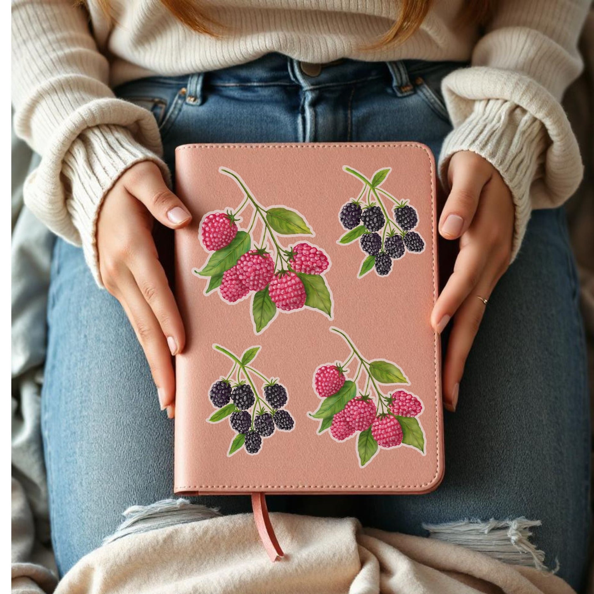 Raspberry Vinyl Sticker - MerikaArt