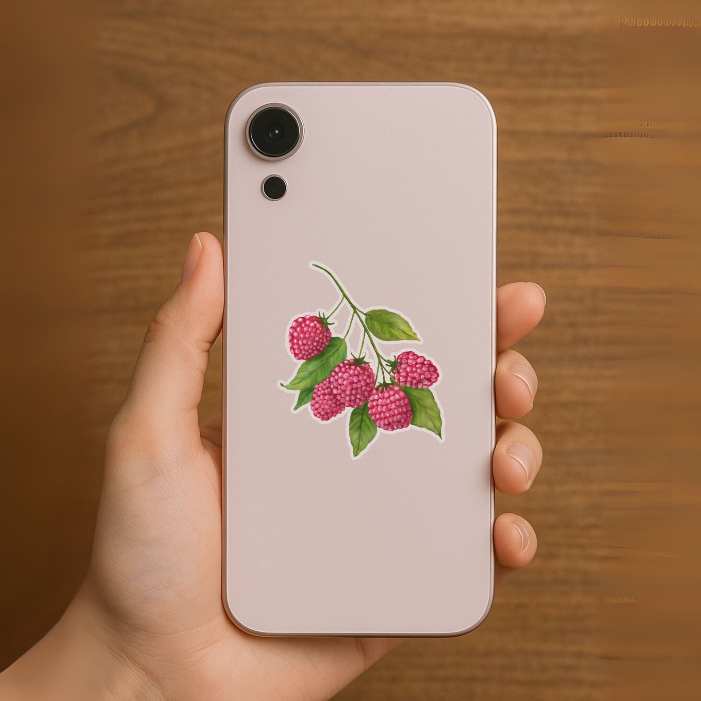 Raspberry Vinyl Sticker - MerikaArt
