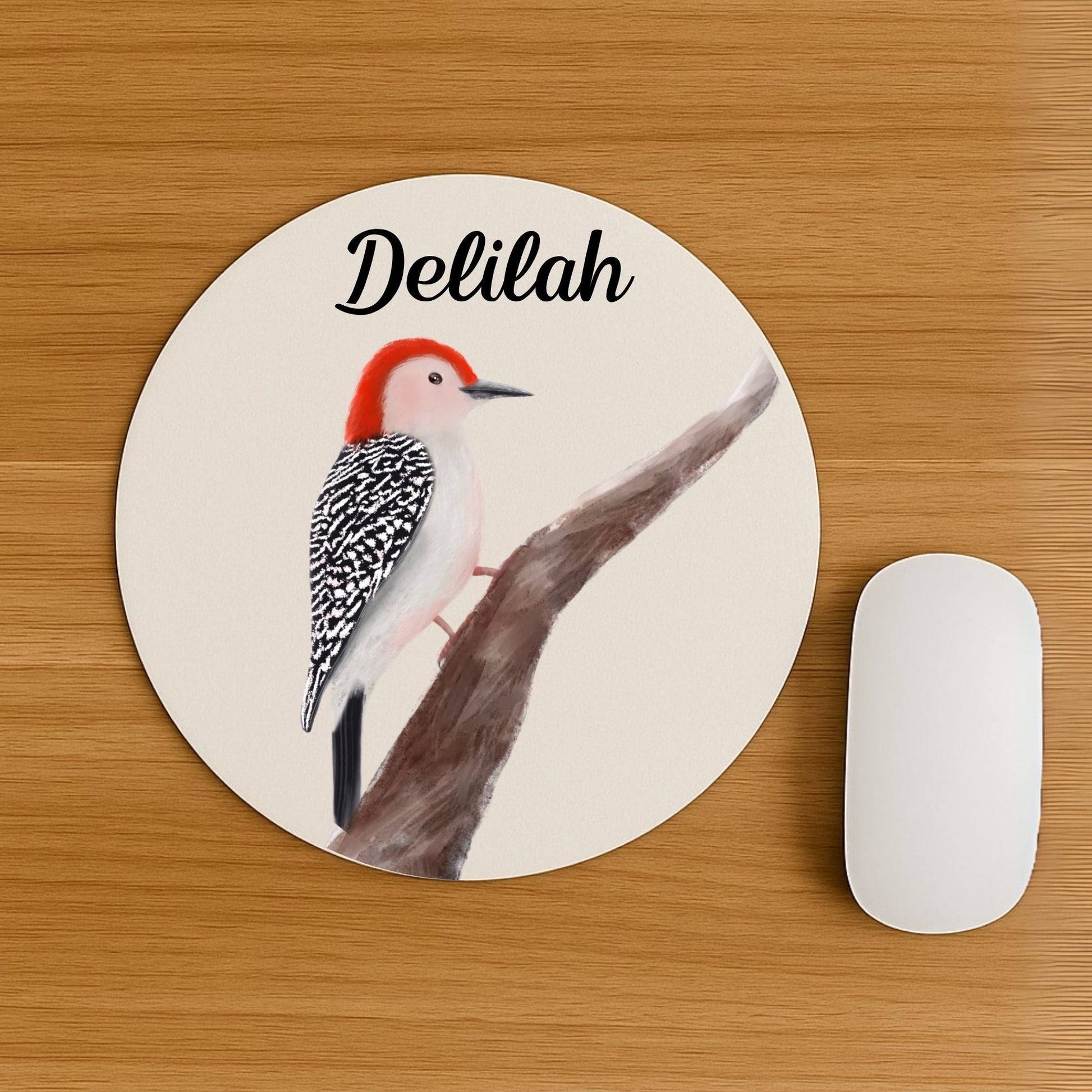 Red - bellied Woodpecker Mousepad - MerikaArt