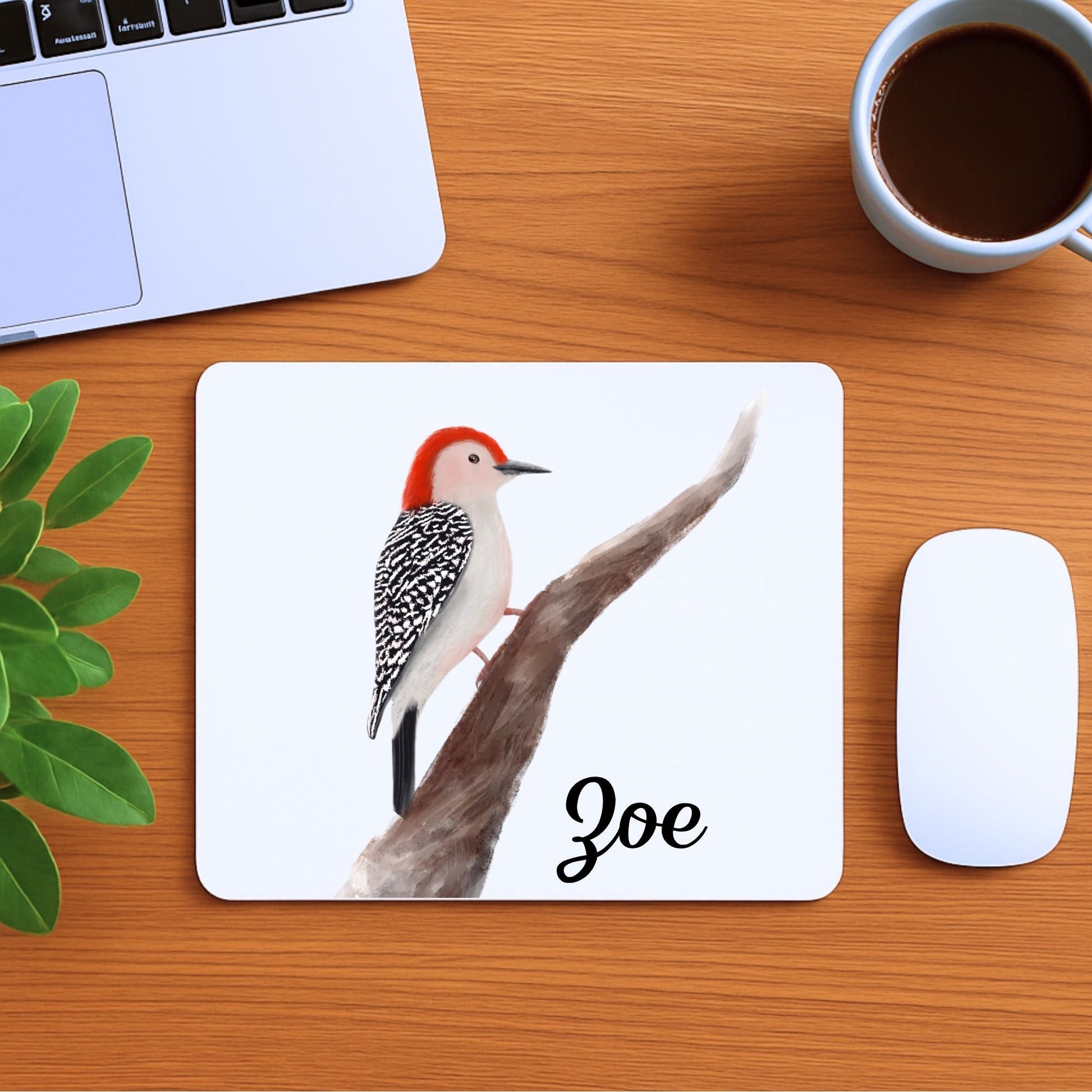 Red - bellied Woodpecker Mousepad - MerikaArt