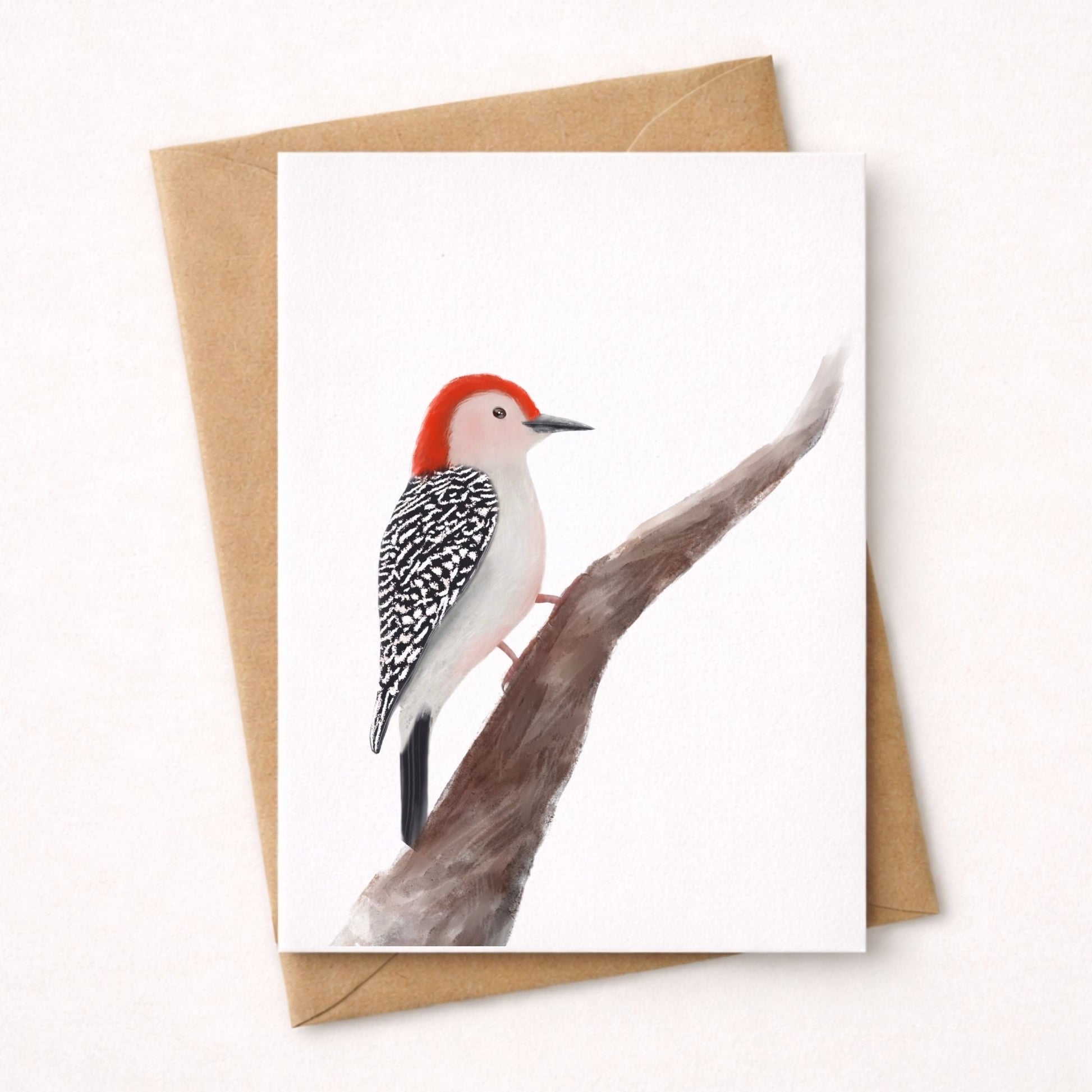 Red - bellied Woodpecker Postcard - MerikaArt