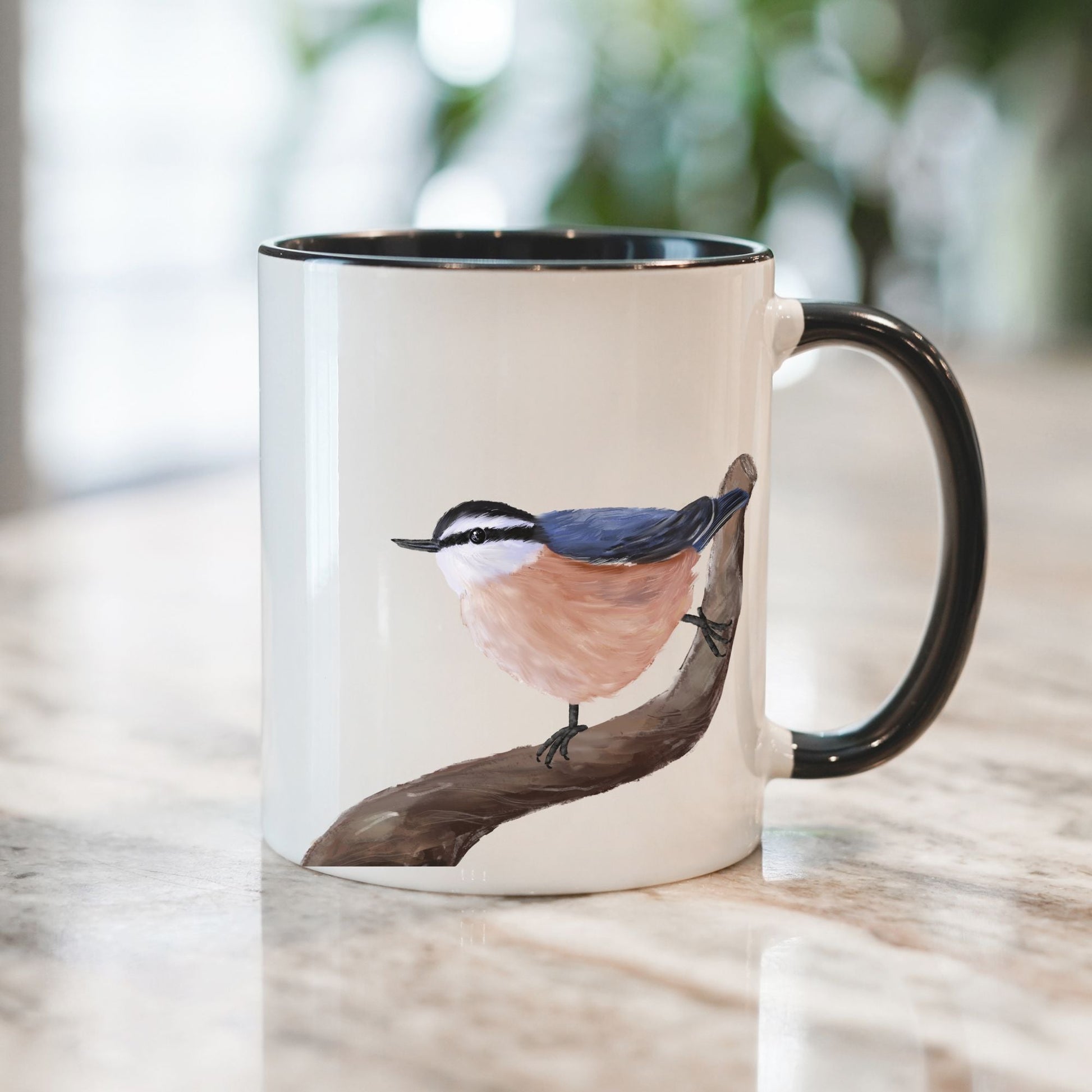 Red Breasted Nuthatch Mug - MerikaArt