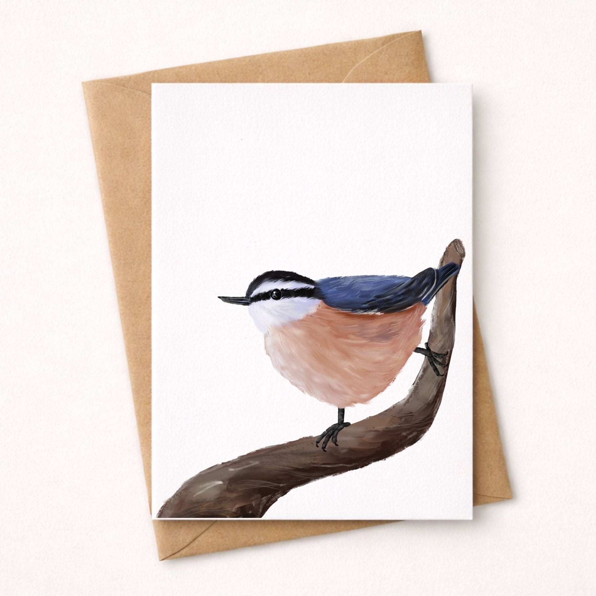 Red - breasted Nuthatch Postcard - MerikaArt