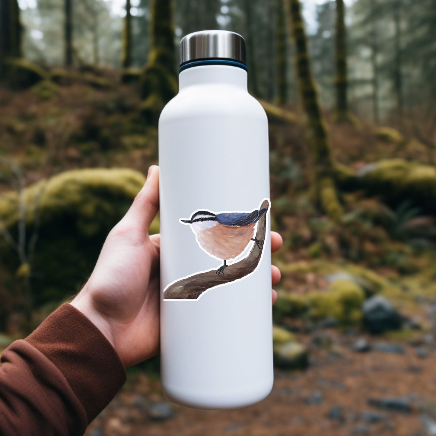 Red - breasted Nuthatch Sticker - MerikaArt