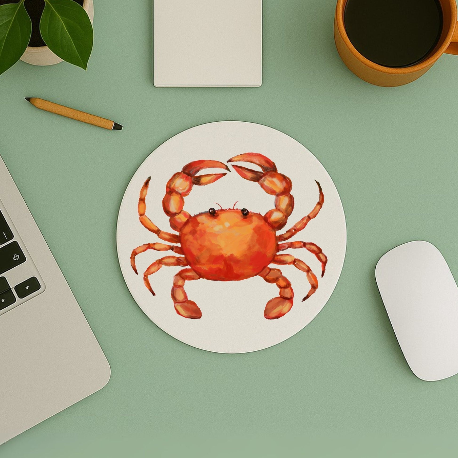 Red Crab Mousepad - MerikaArt