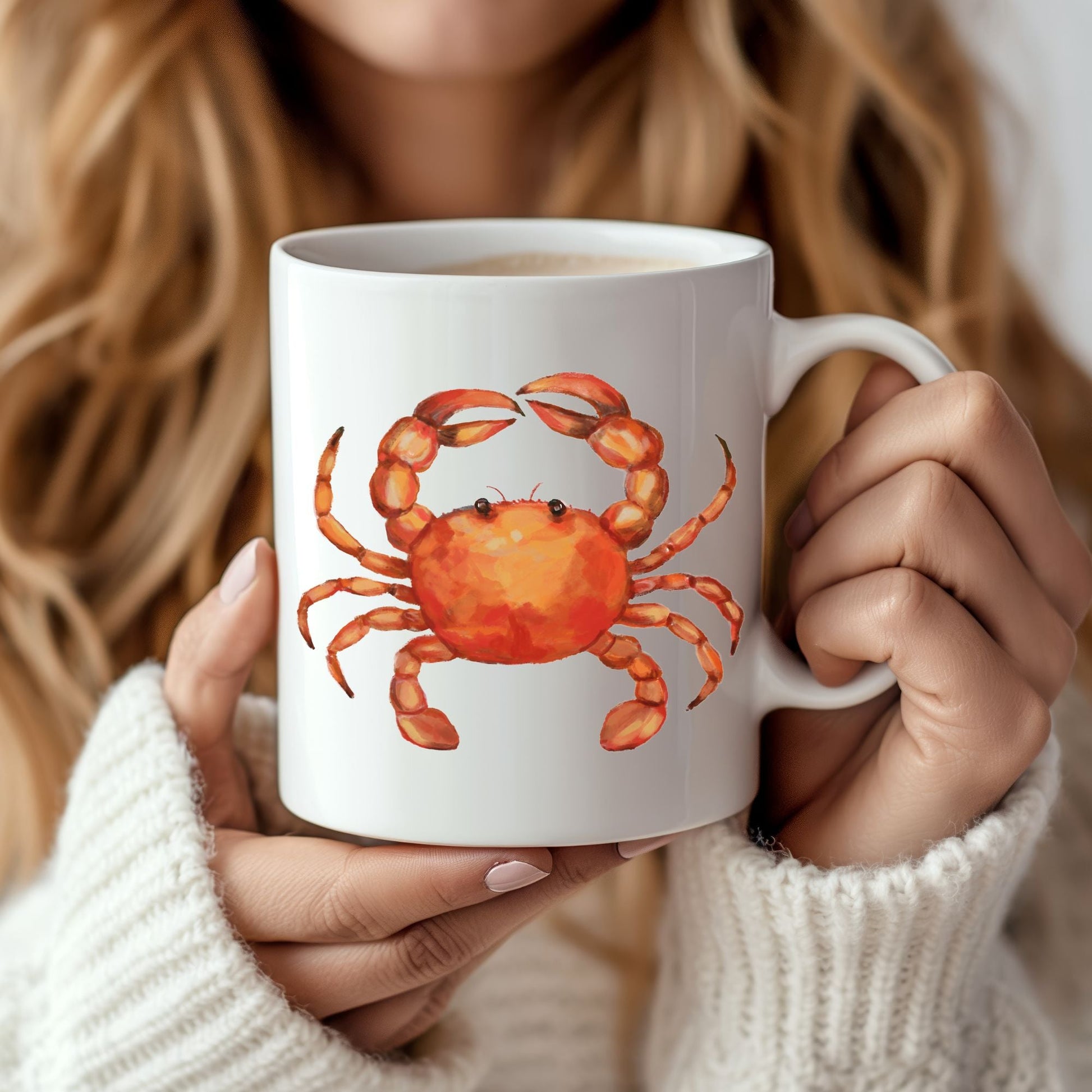 Red Crab Mug - MerikaArt