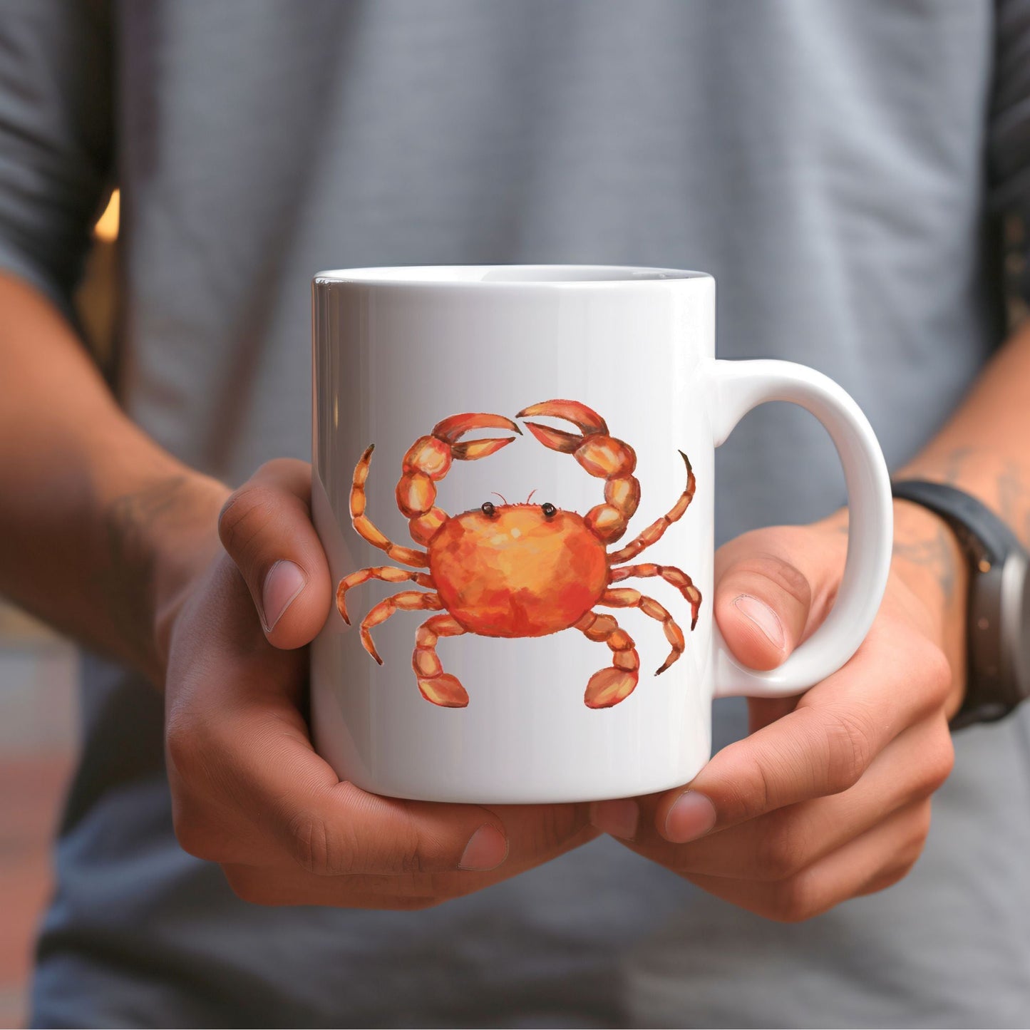 Red Crab Mug - MerikaArt