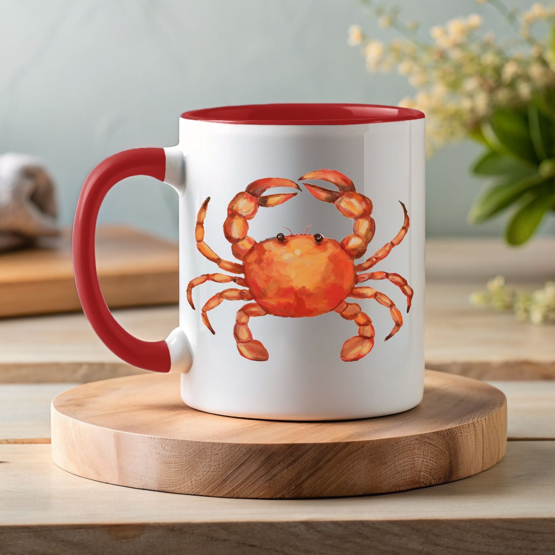 Red Crab Mug - MerikaArt