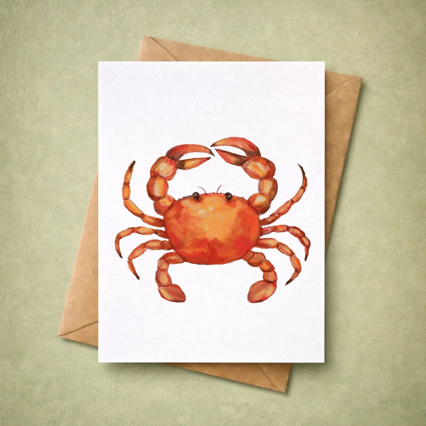 Red Crab Postcard - MerikaArt