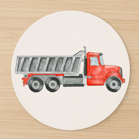 Red Dump Truck Mousepad - MerikaArt