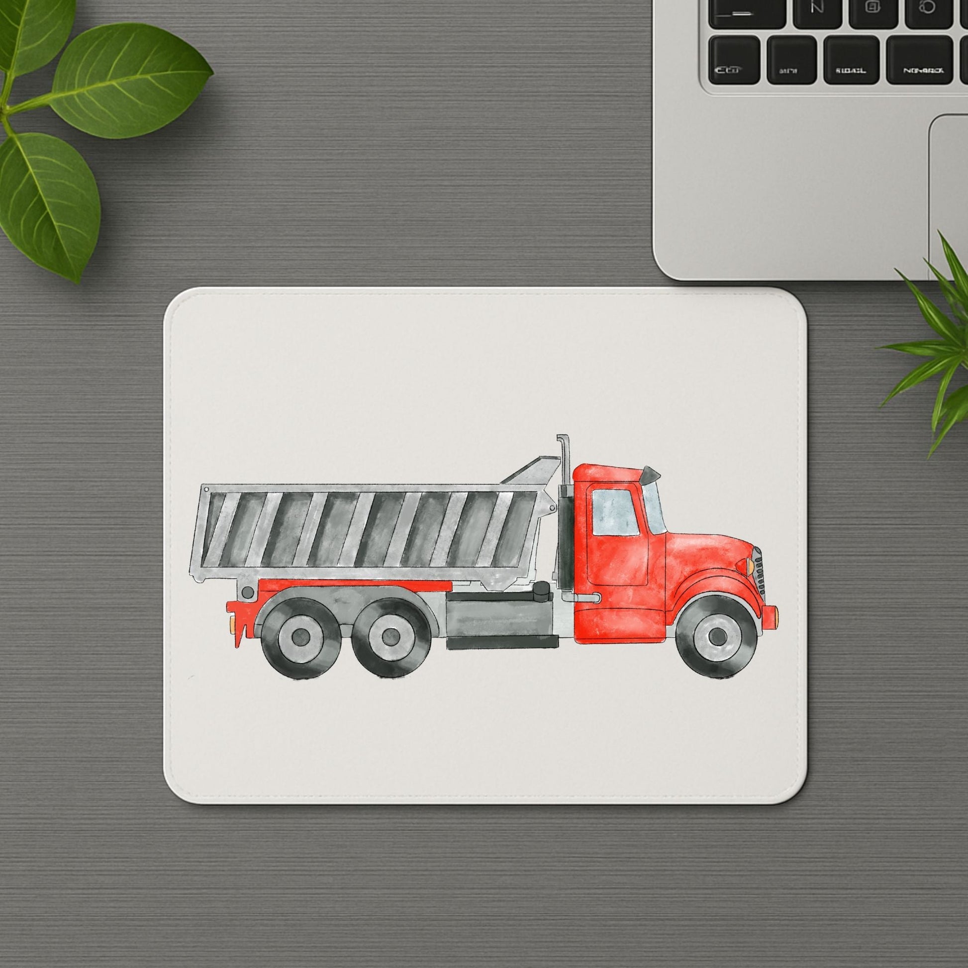 Red Dump Truck Mousepad - MerikaArt