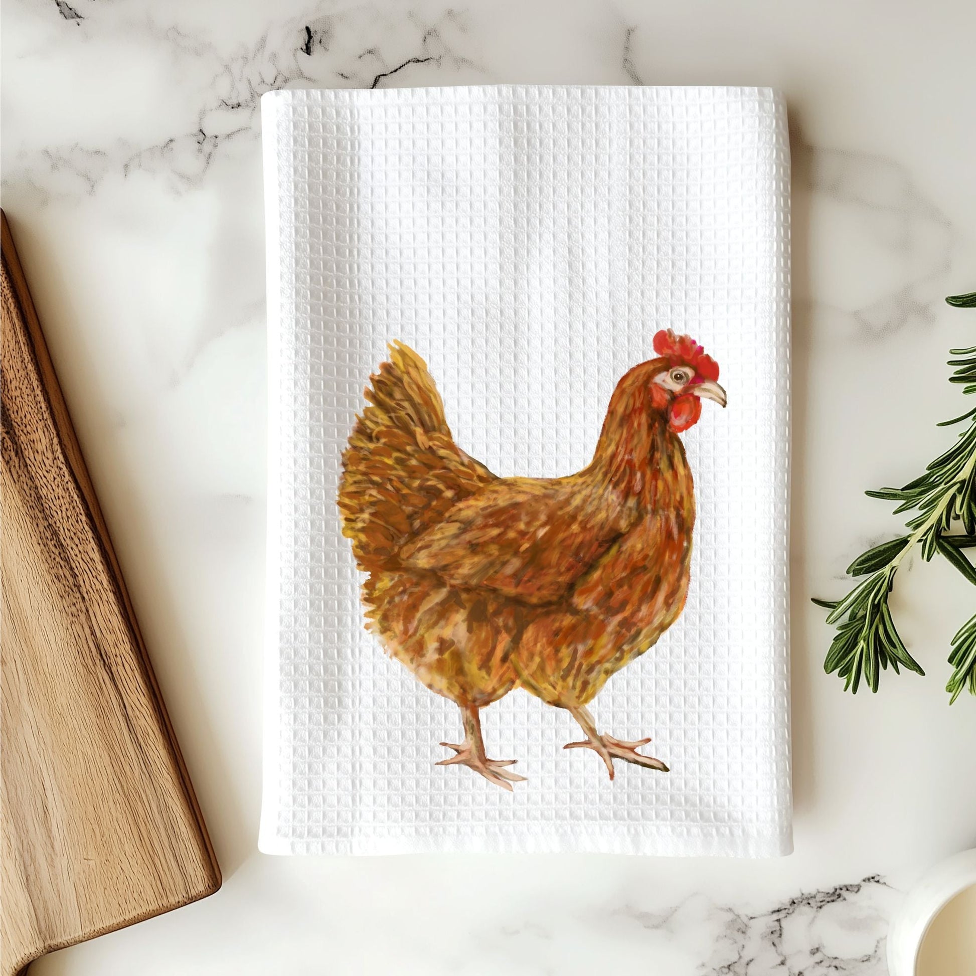 Red Hen Kitchen Towel - MerikaArt