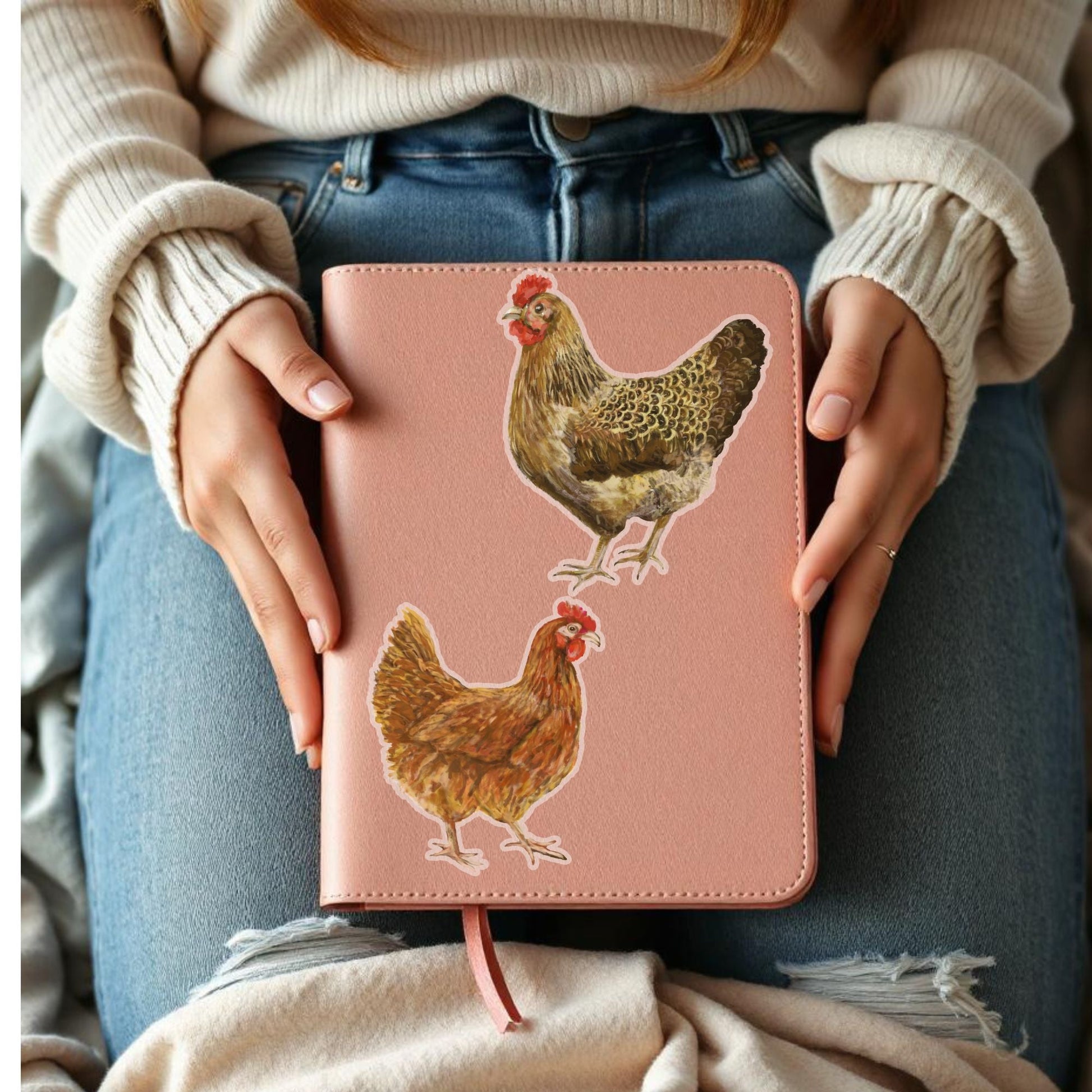 Red Hen Sticker - MerikaArt