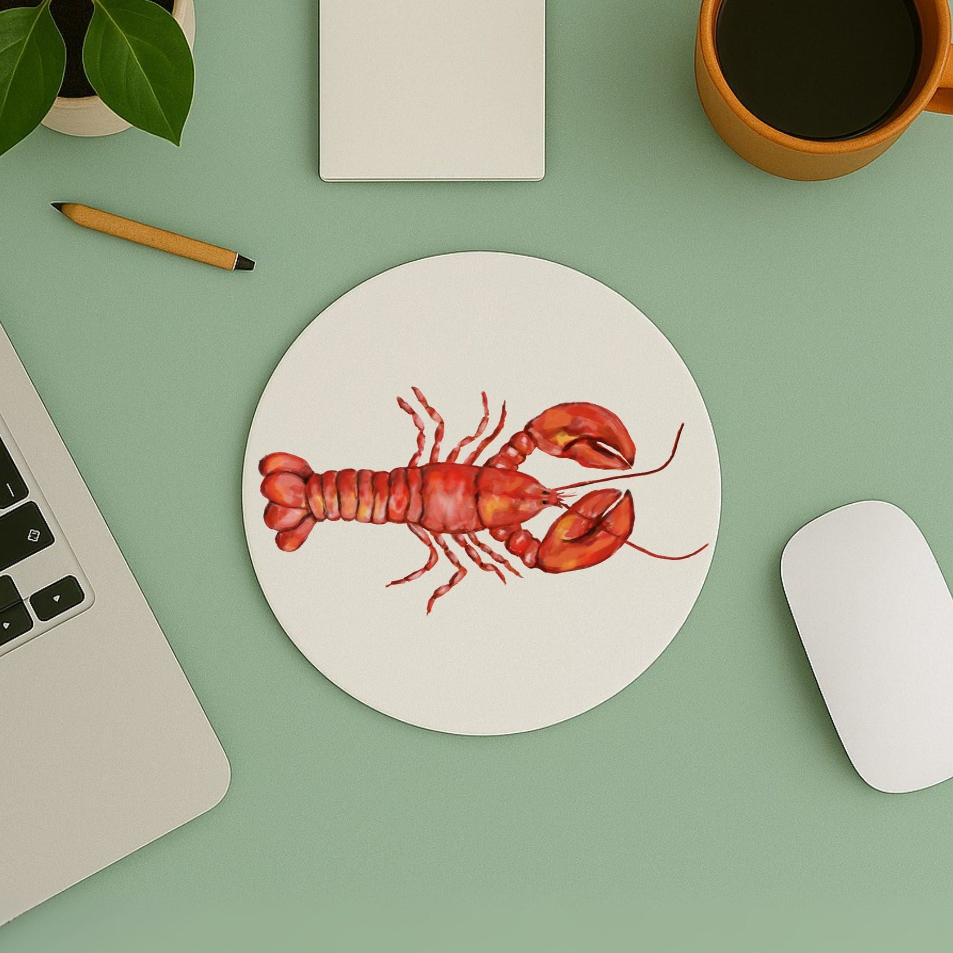 Red Lobster Mousepad - MerikaArt