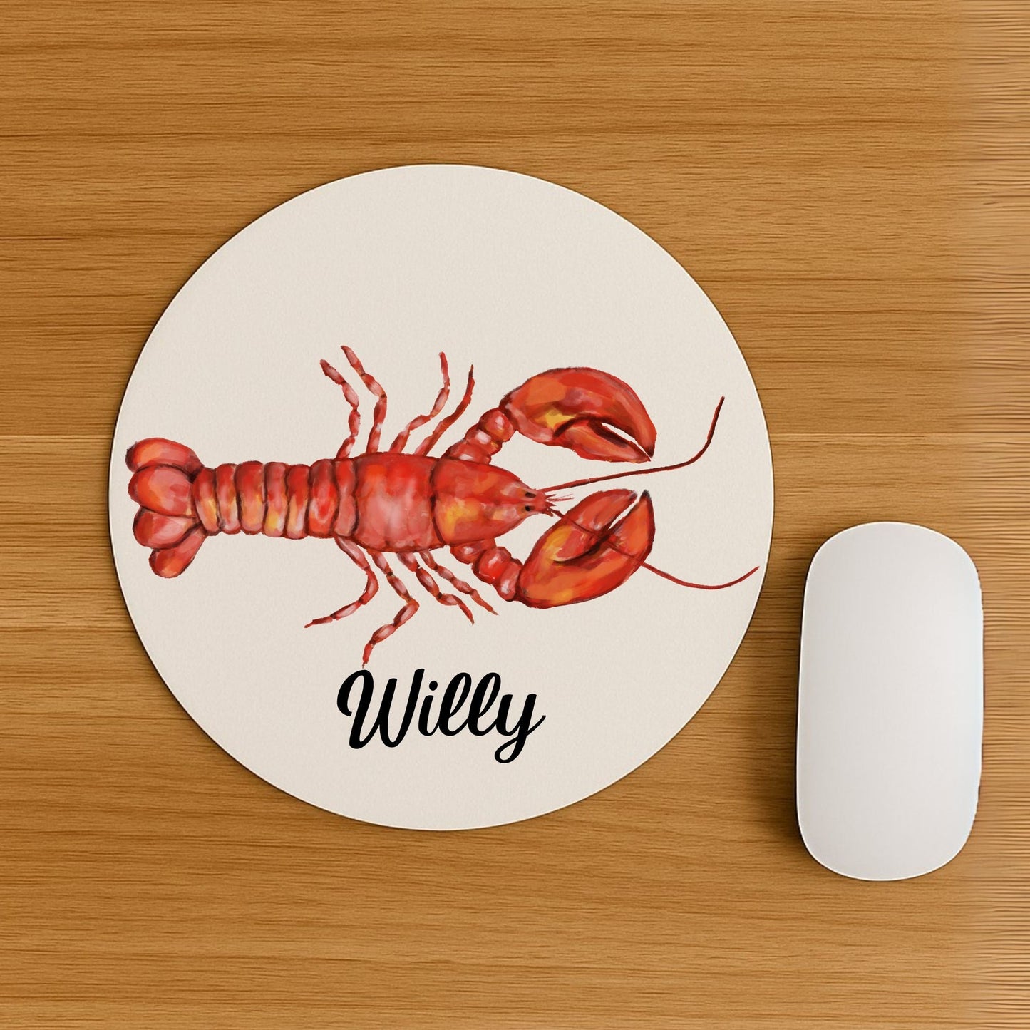 Red Lobster Mousepad - MerikaArt