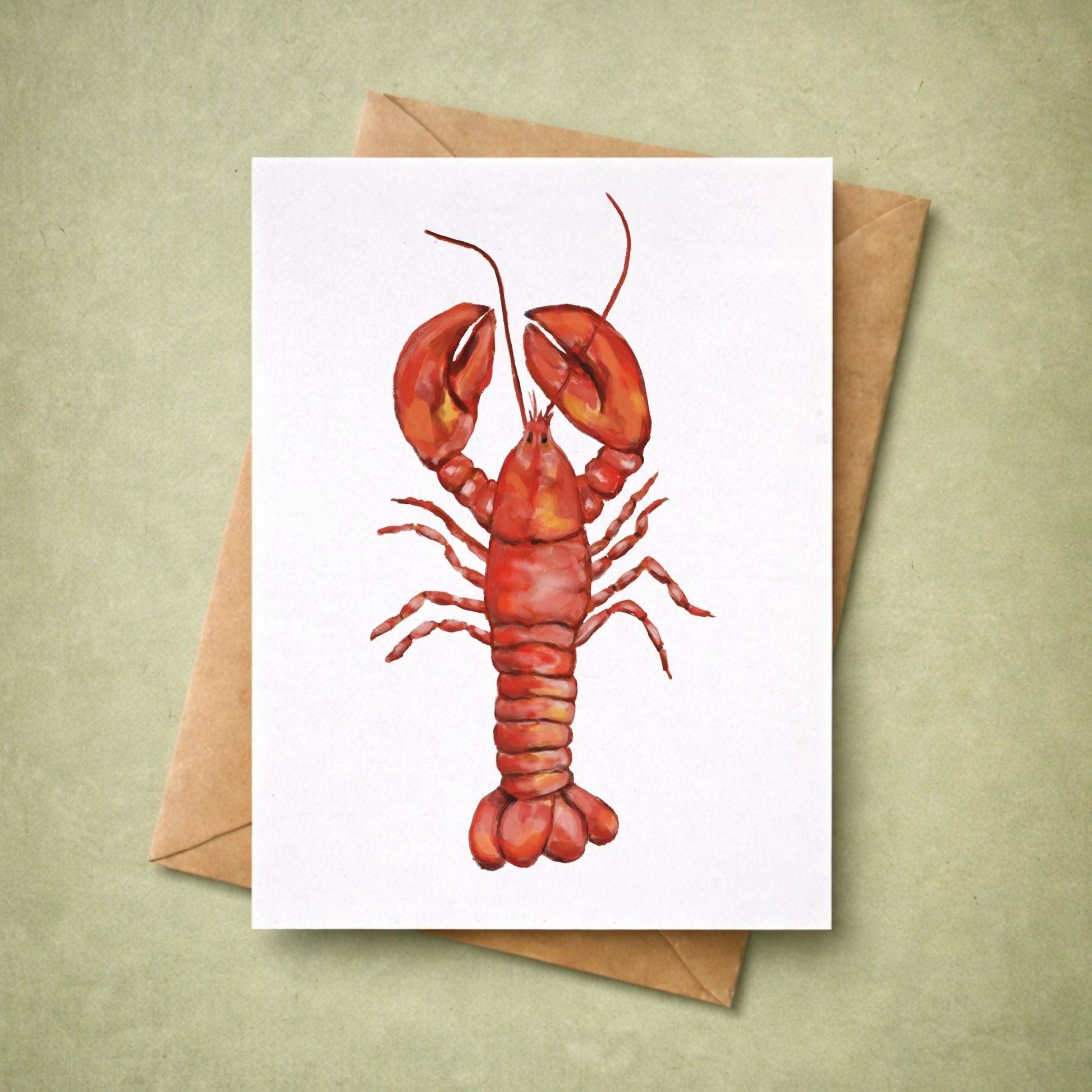 Red Lobster Postcard - MerikaArt
