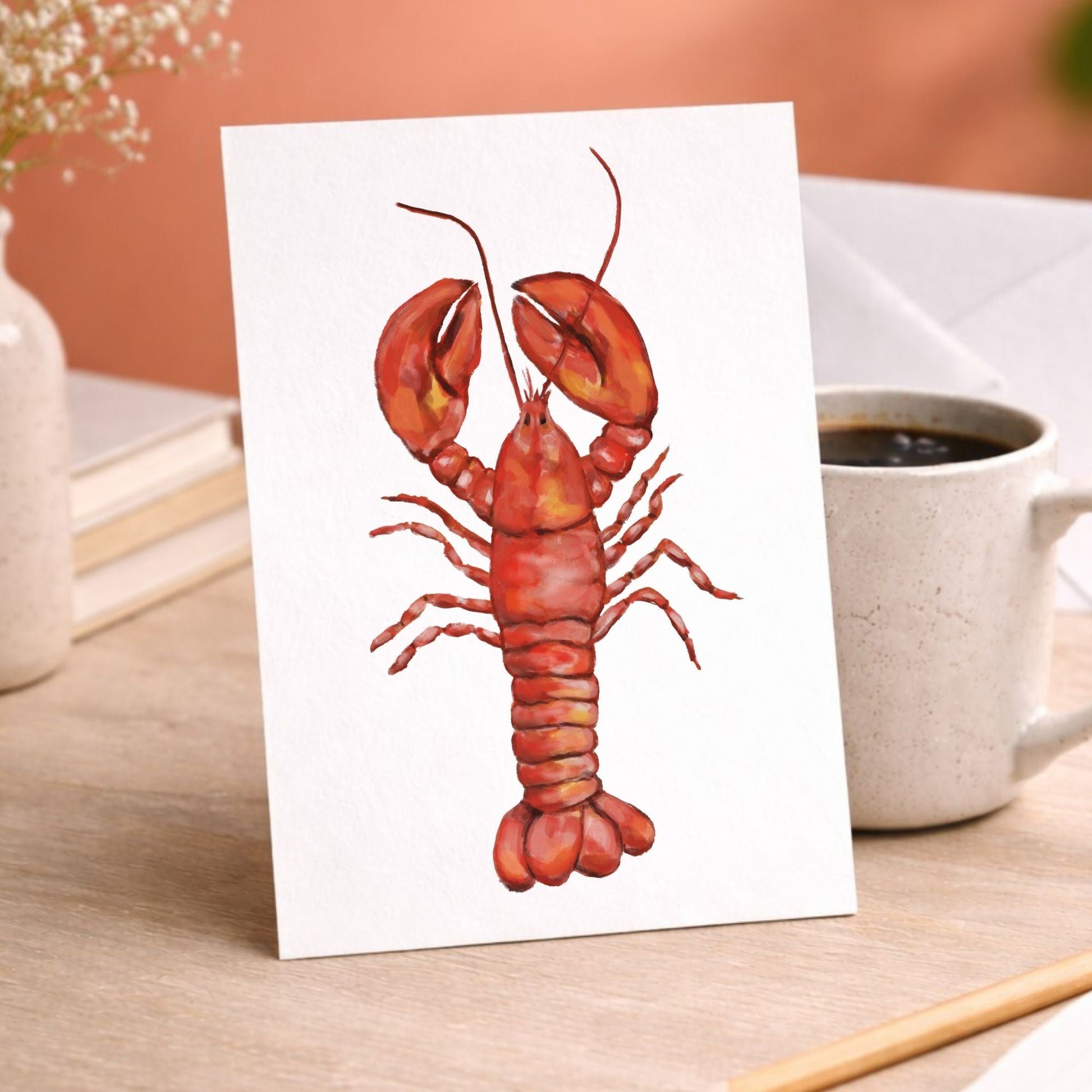 Red Lobster Postcard - MerikaArt