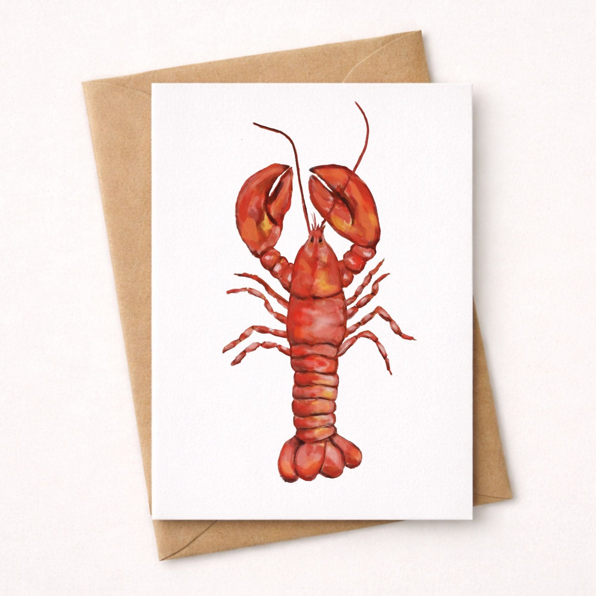 Red Lobster Postcard - MerikaArt