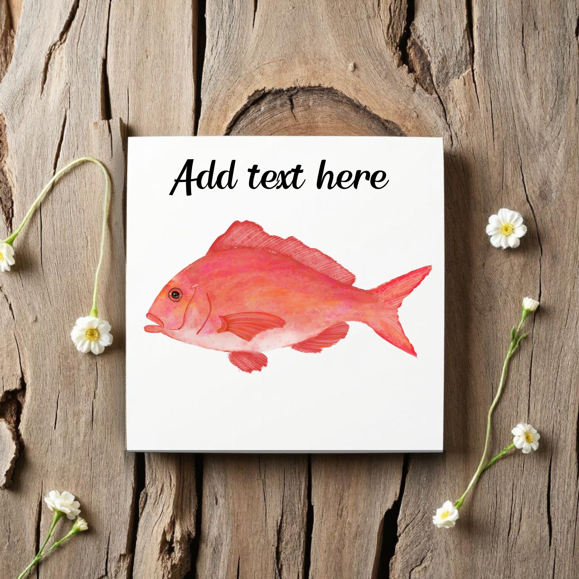 Red Snapper Ceramic Tile – Handcrafted Coastal Art Decor - MerikaArt