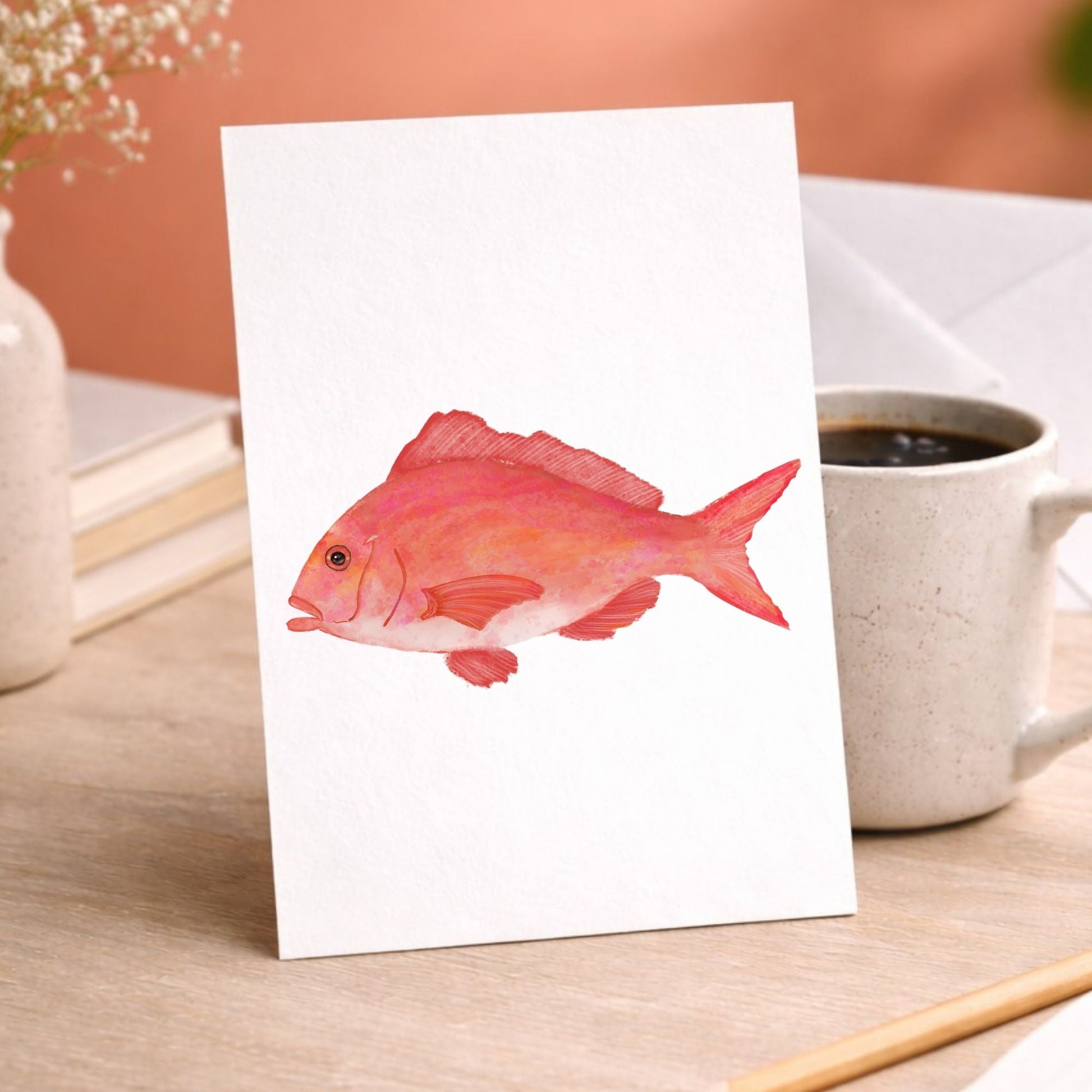 Red Snapper Fish Postcard - MerikaArt