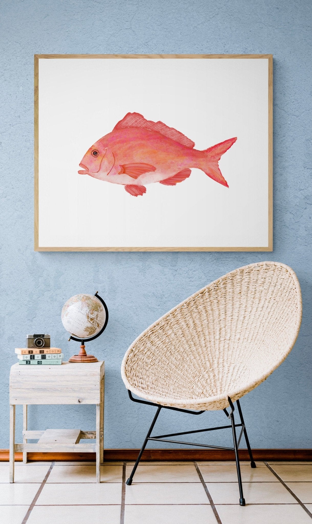 Red Snapper Fish Print - MerikaArt