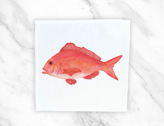 Red Snapper Washcloth - MerikaArt