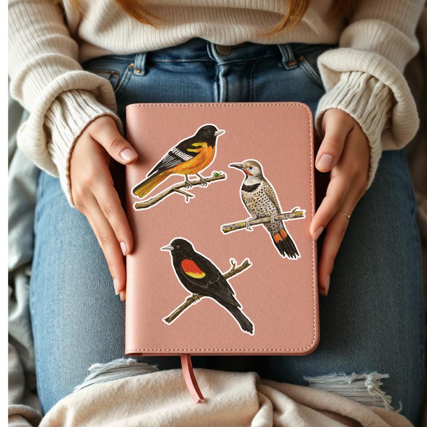 Red - winged Blackbird Sticker - MerikaArt