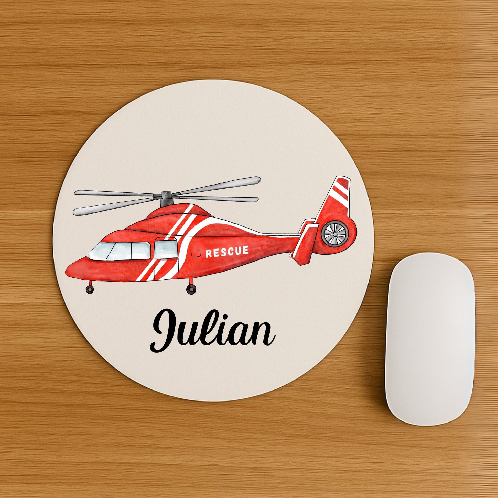 Rescue Helicopter Mousepad - MerikaArt