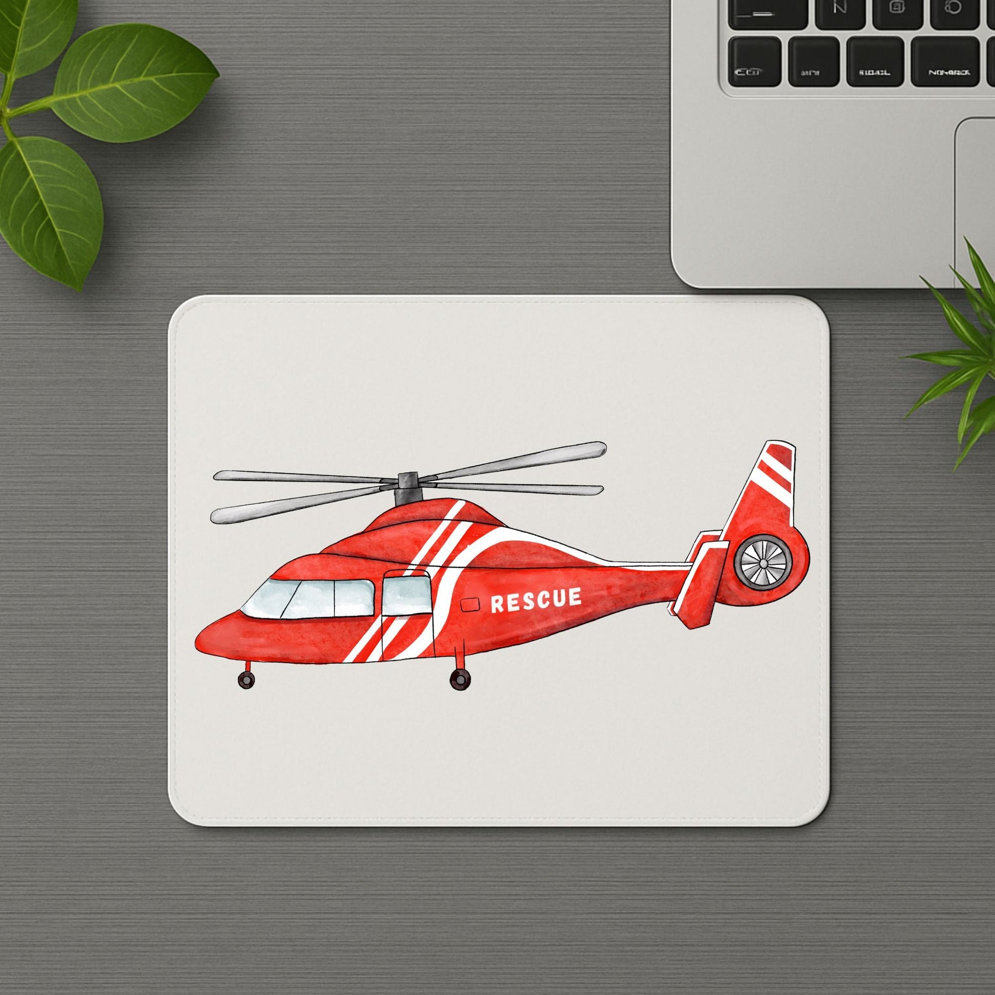 Rescue Helicopter Mousepad - MerikaArt