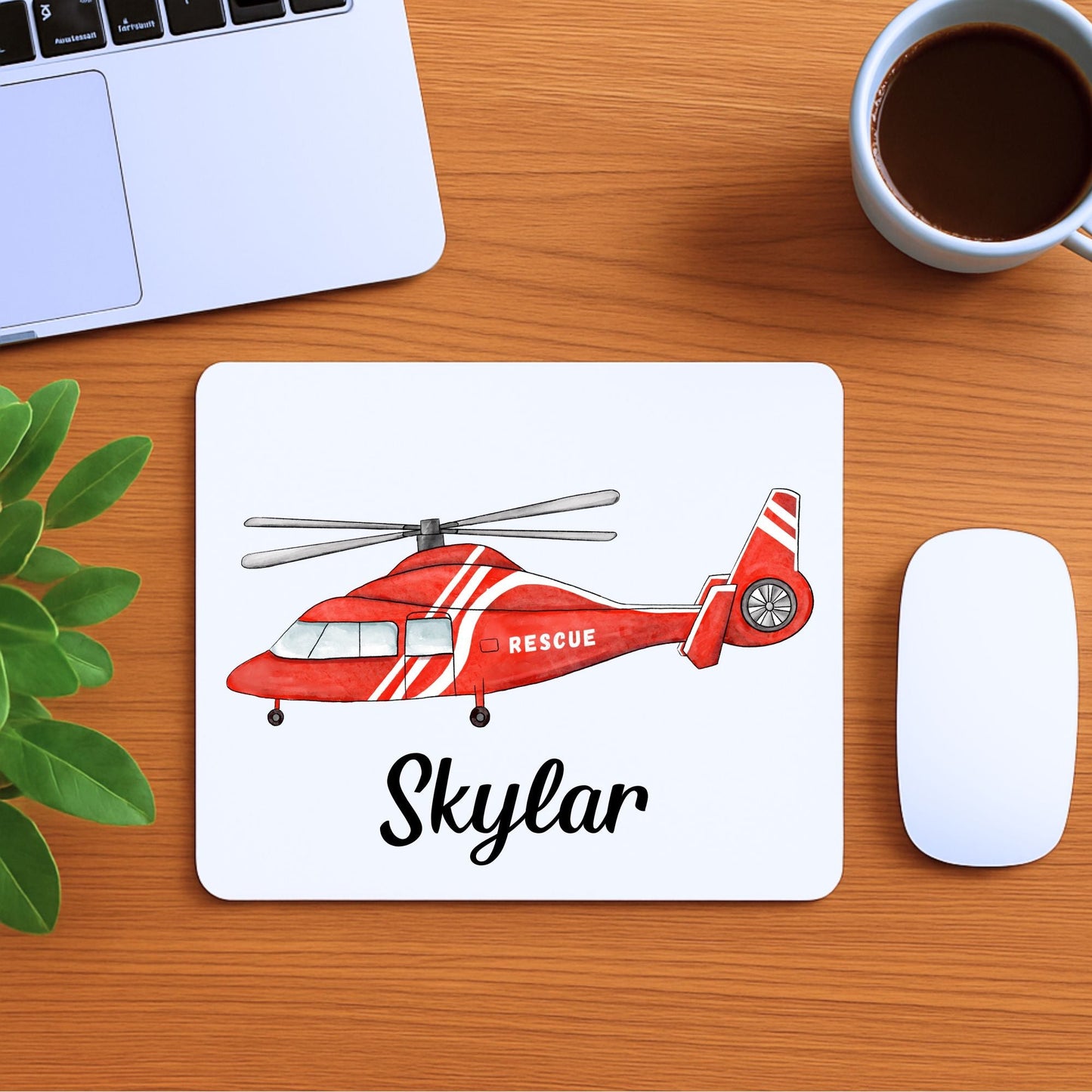 Rescue Helicopter Mousepad - MerikaArt