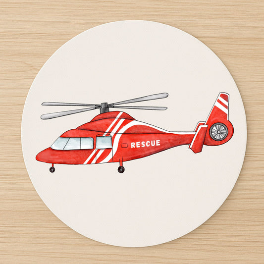 Rescue Helicopter Mousepad - MerikaArt
