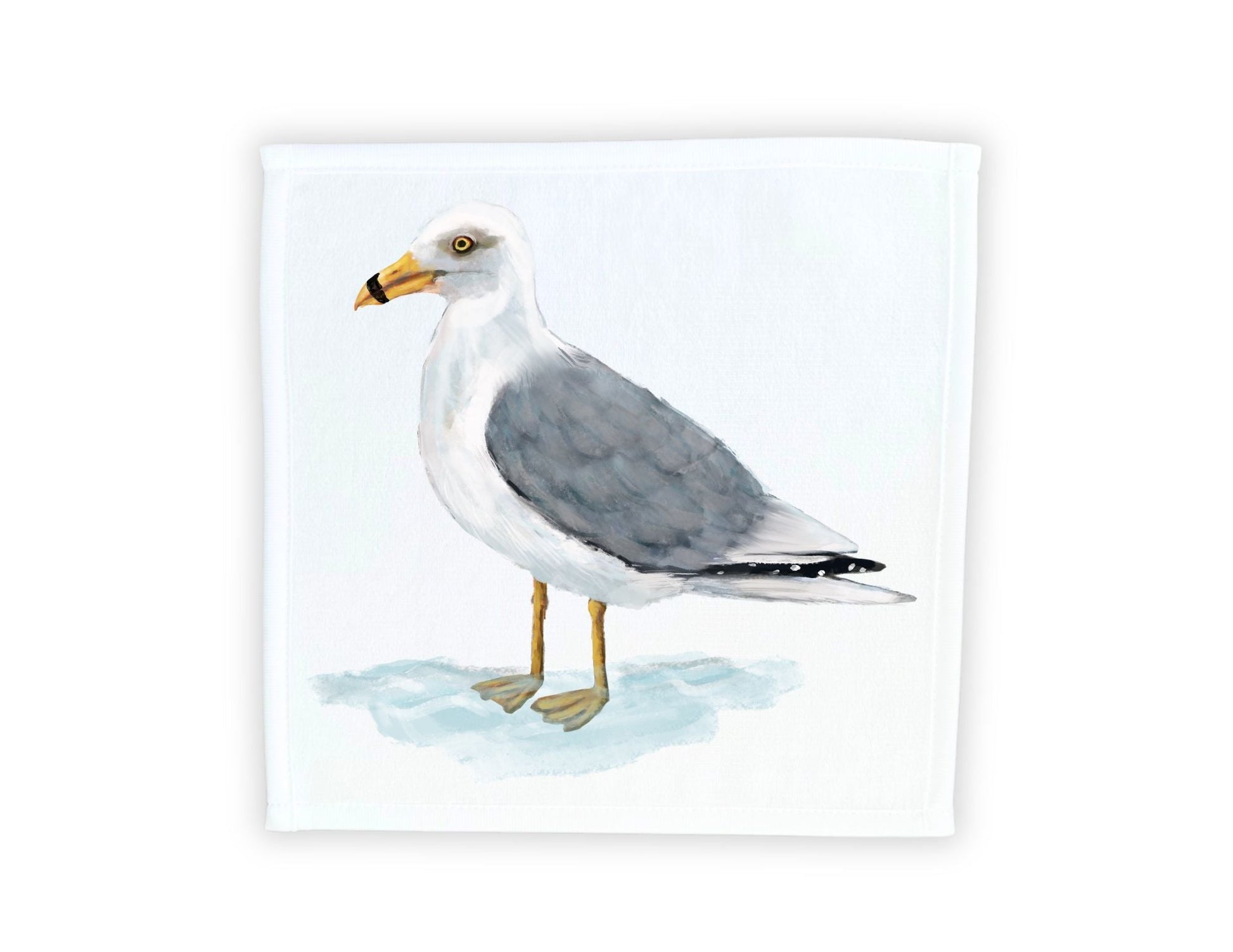 Ring - Billed Gull Bird Washcloth - MerikaArt