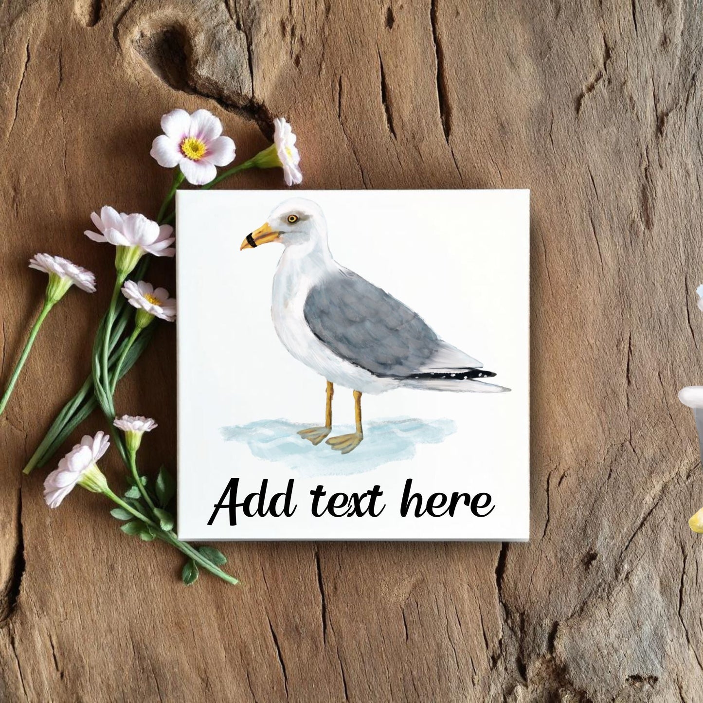 Ring - Billed Gull Ceramic Tile - MerikaArt