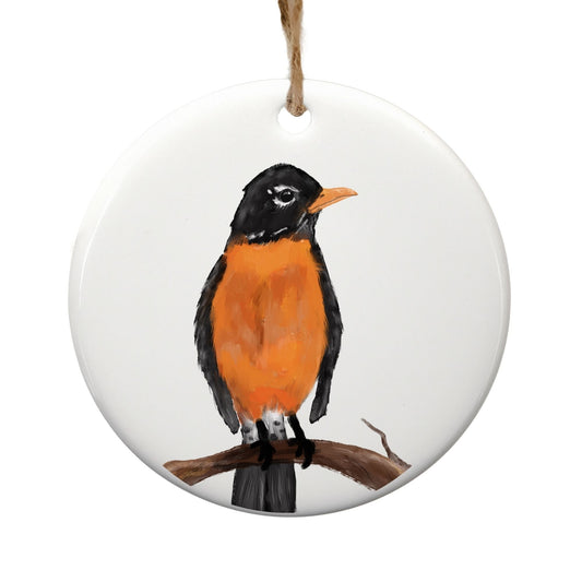 Robin Ceramic Ornament - MerikaArt