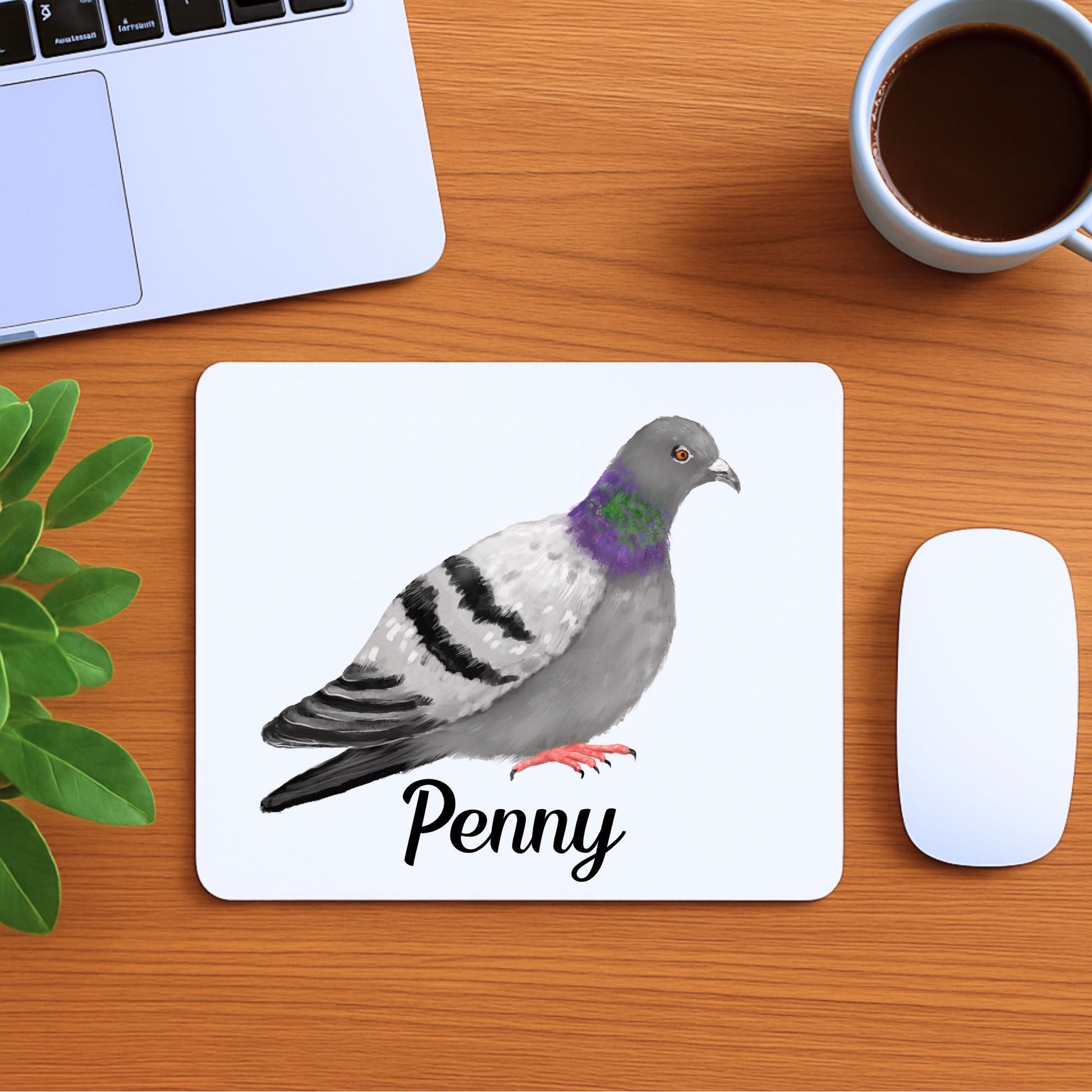 Rock Pigeon Mousepad - MerikaArt