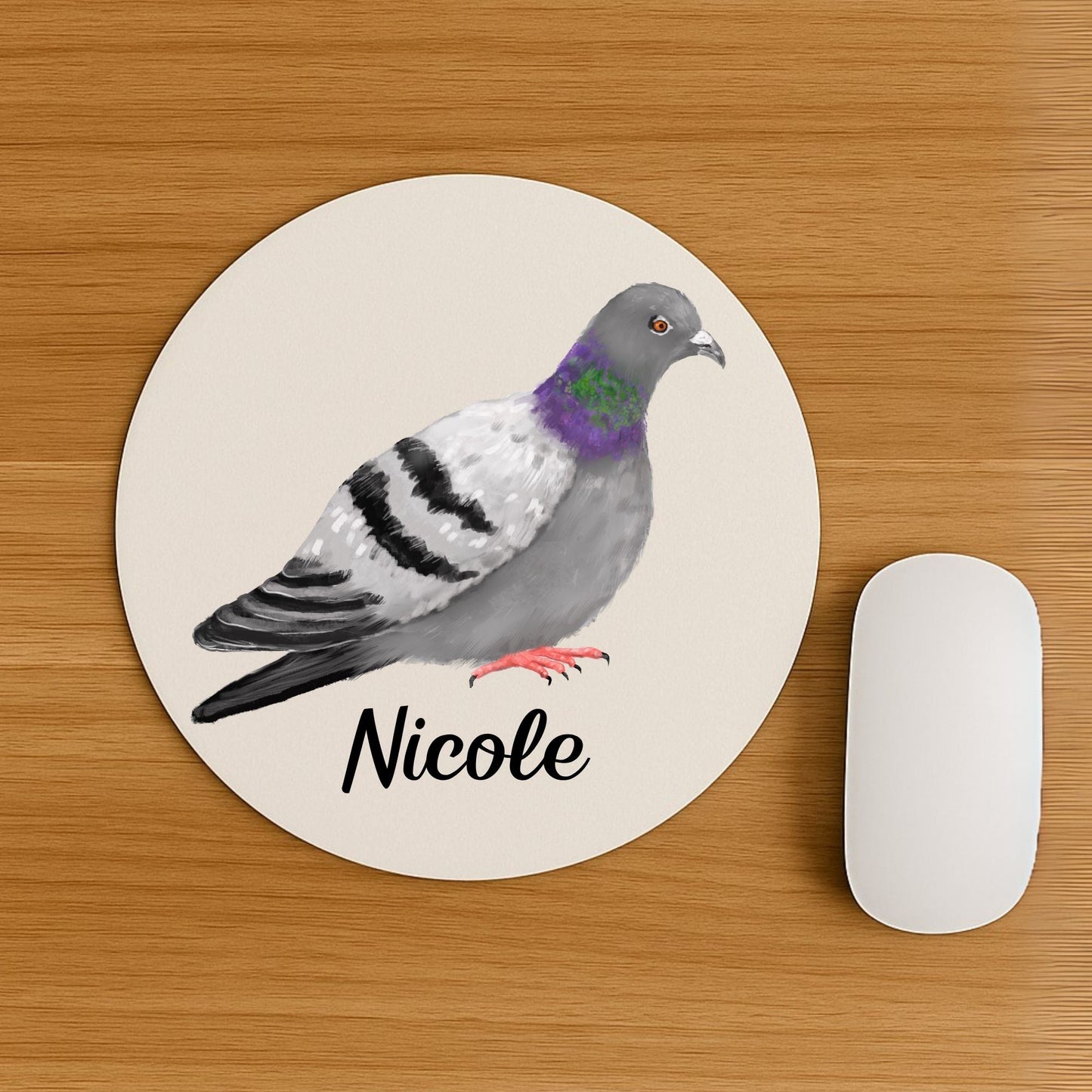 Rock Pigeon Mousepad - MerikaArt