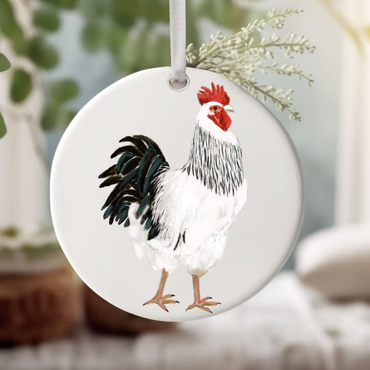 Rooster Christmas Ornament - MerikaArt