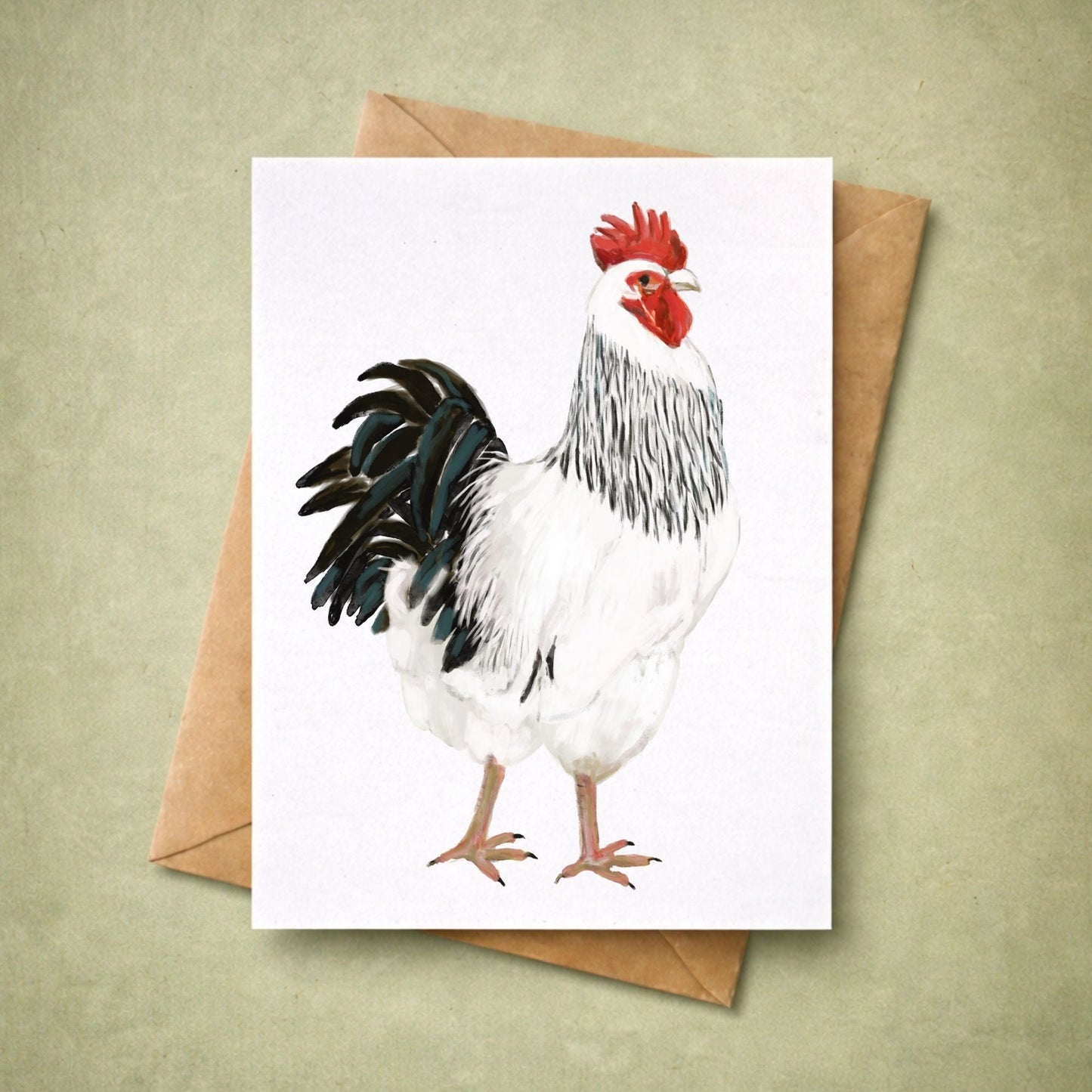 Rooster Postcard - MerikaArt