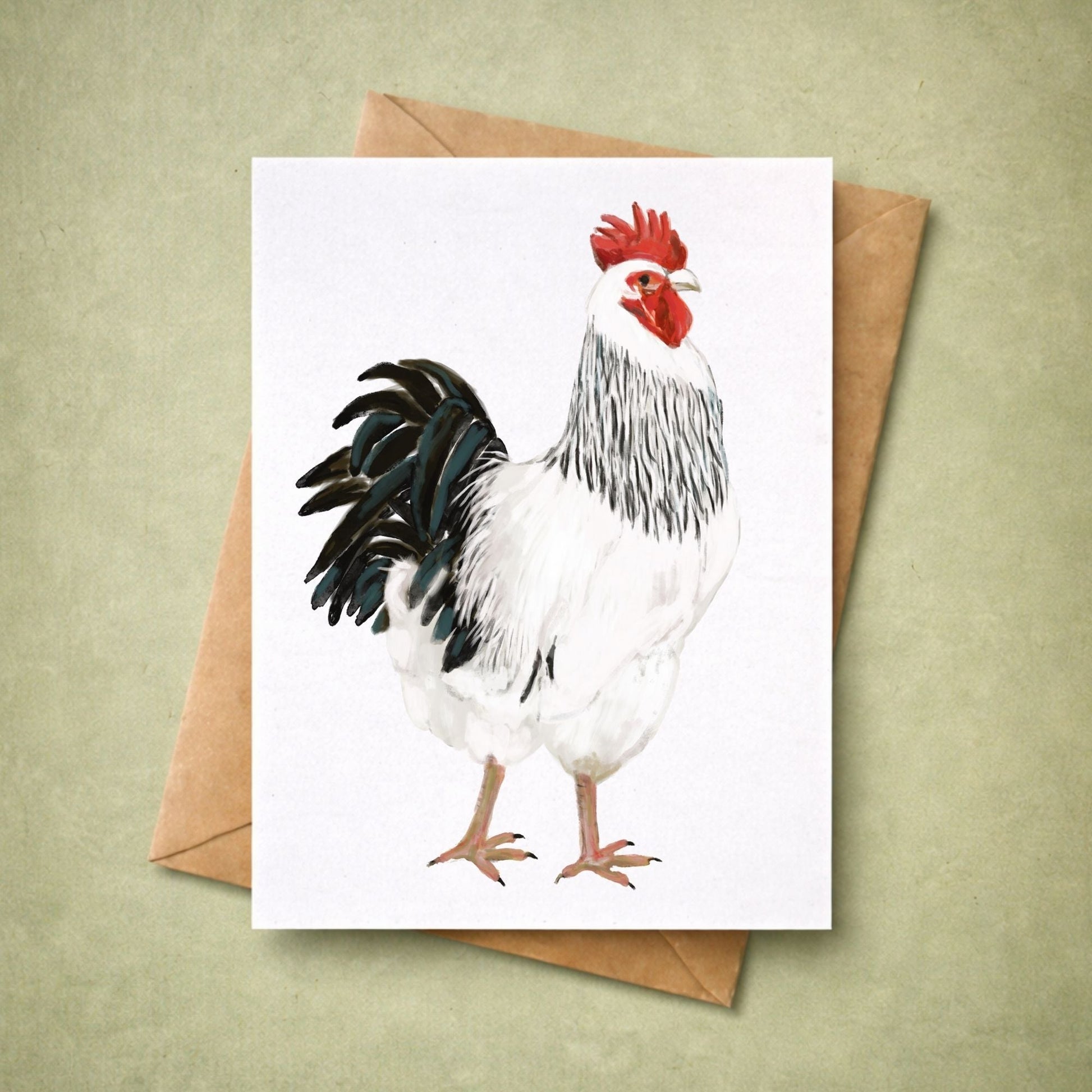Rooster Postcard - MerikaArt