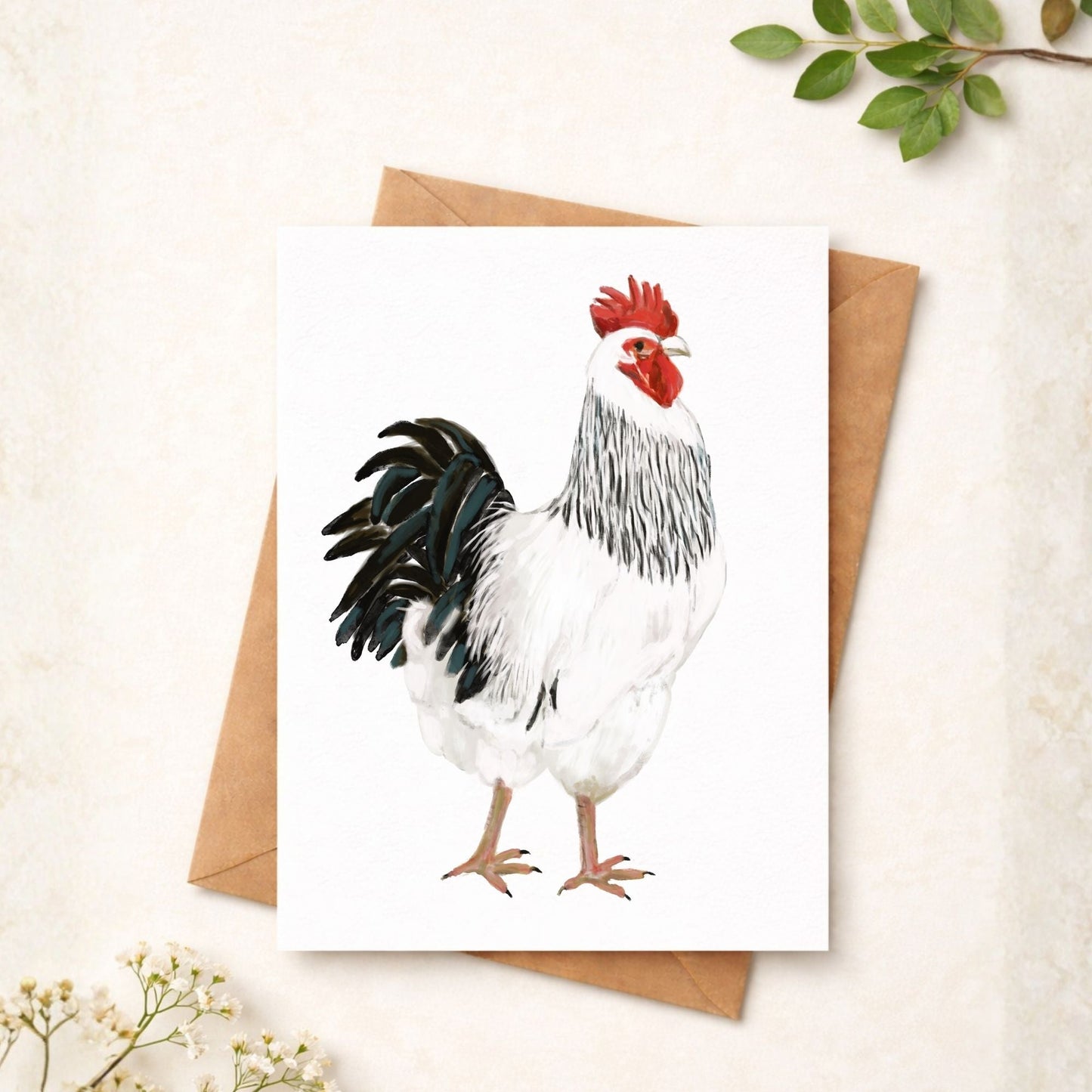 Rooster Postcard - MerikaArt
