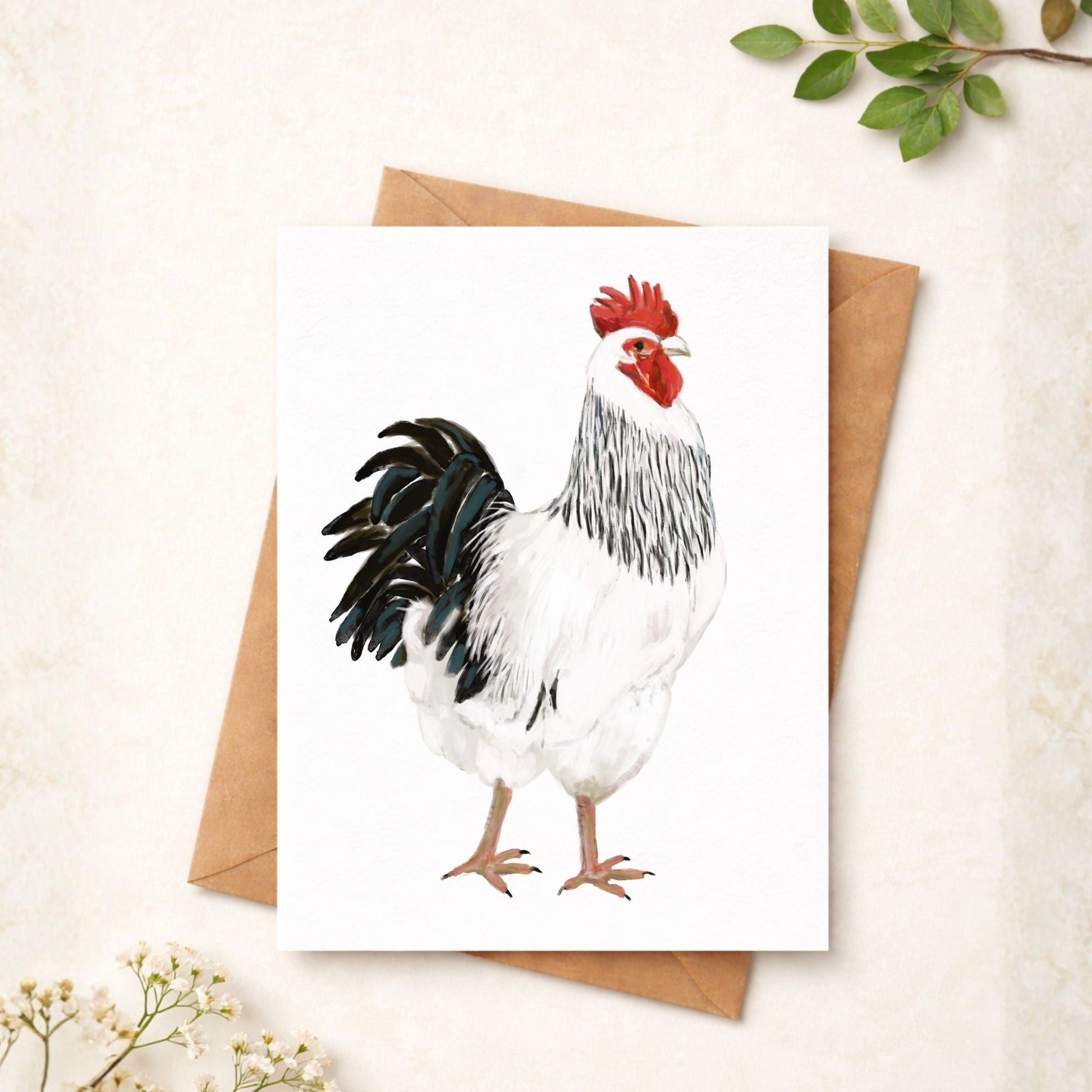Rooster Postcard - MerikaArt