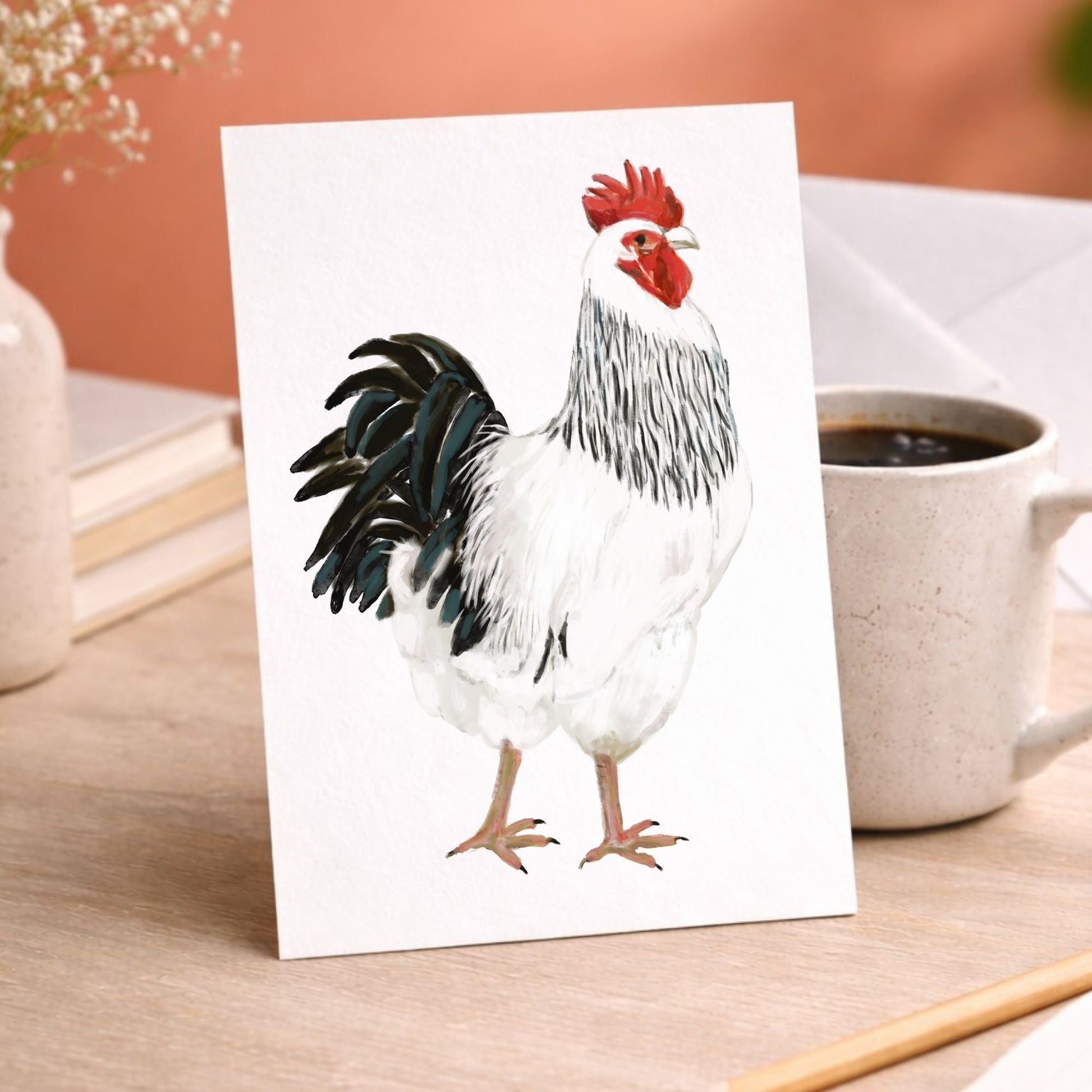 Rooster Postcard - MerikaArt