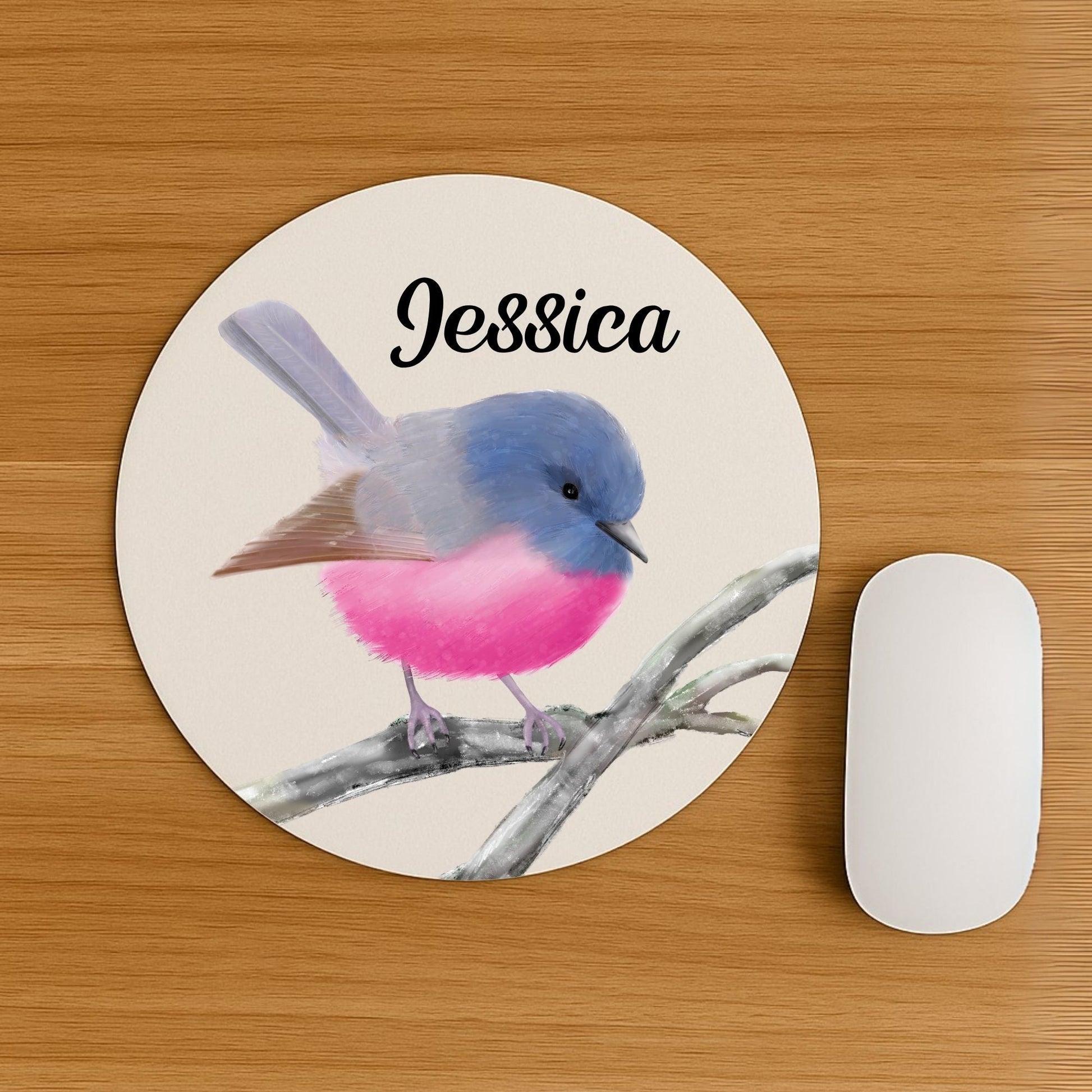 Rose Robin Mousepad - MerikaArt