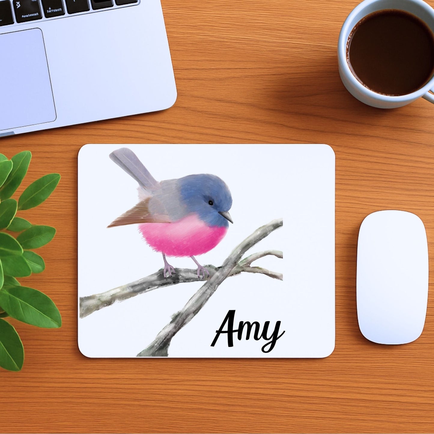 Rose Robin Mousepad - MerikaArt