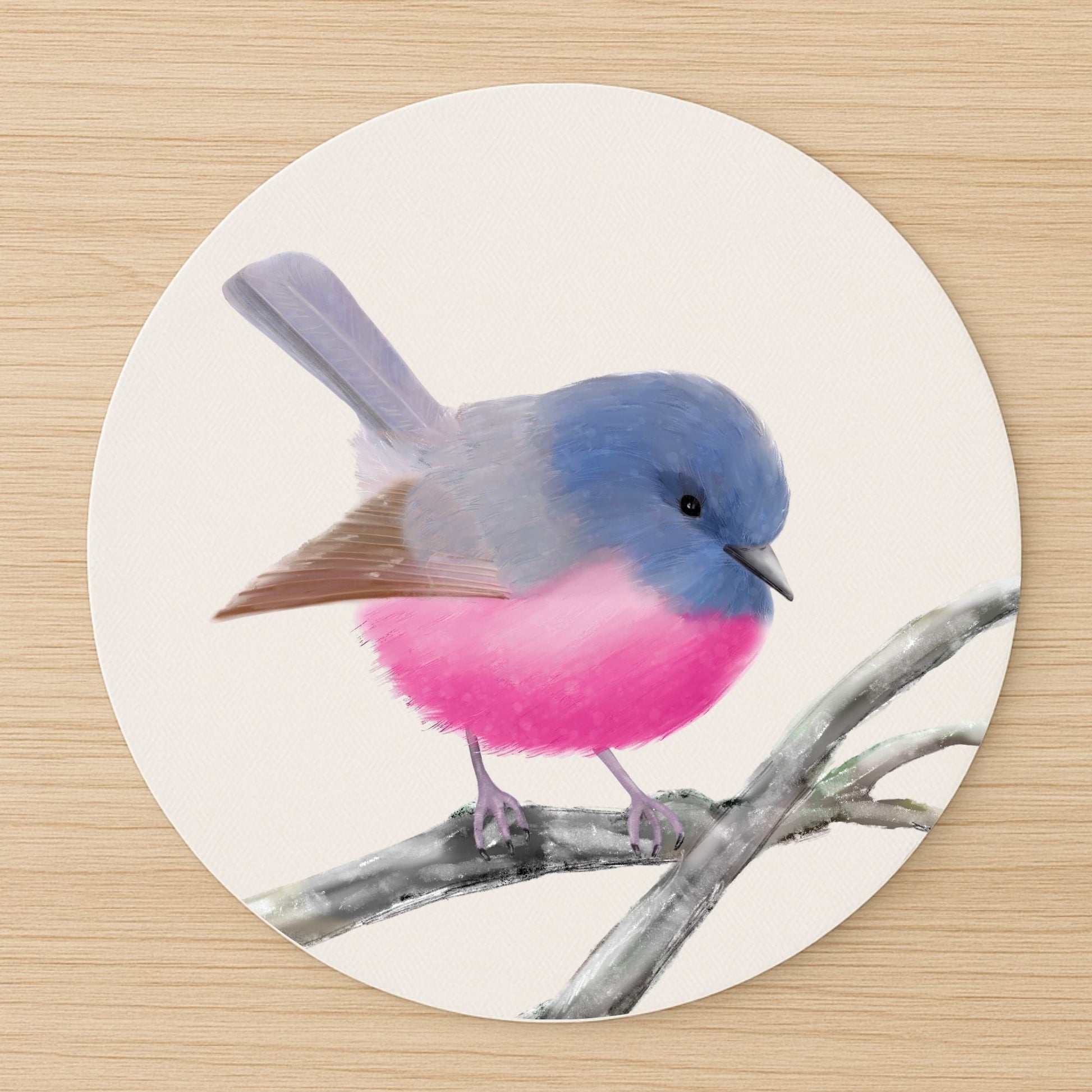 Rose Robin Mousepad - MerikaArt