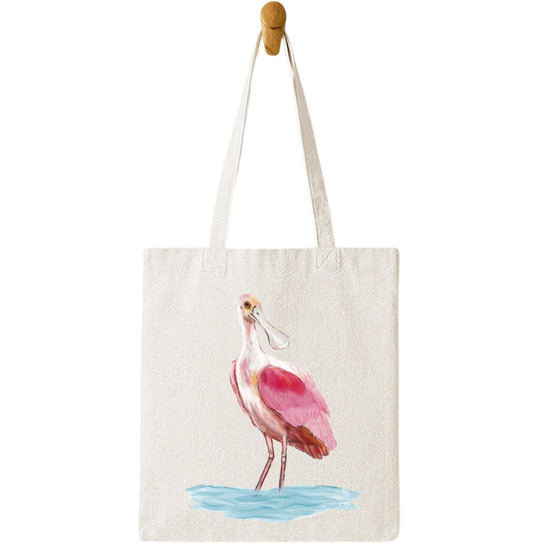 Roseate Spoonbill Canvas Tote Bag - MerikaArt