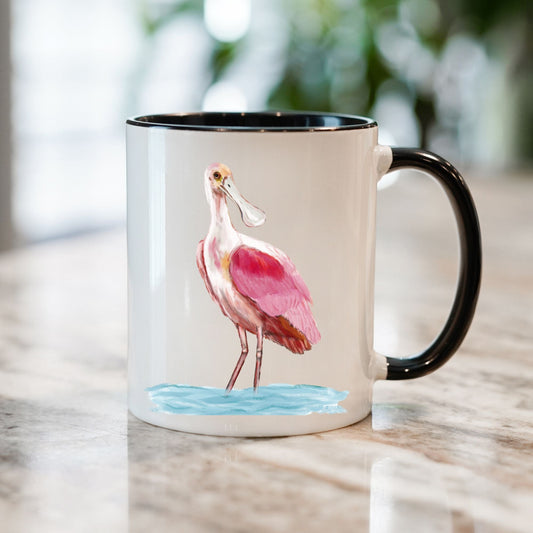 Roseate Spoonbill Ceramic Coffee Mug - MerikaArt