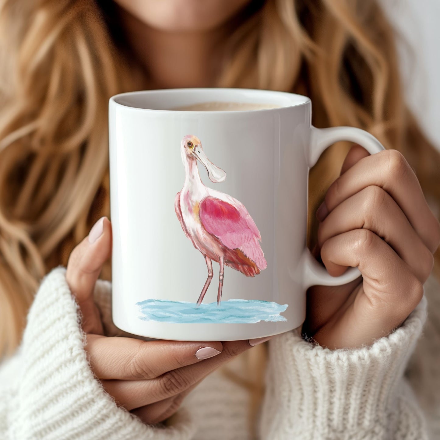 Roseate Spoonbill Ceramic Coffee Mug - MerikaArt